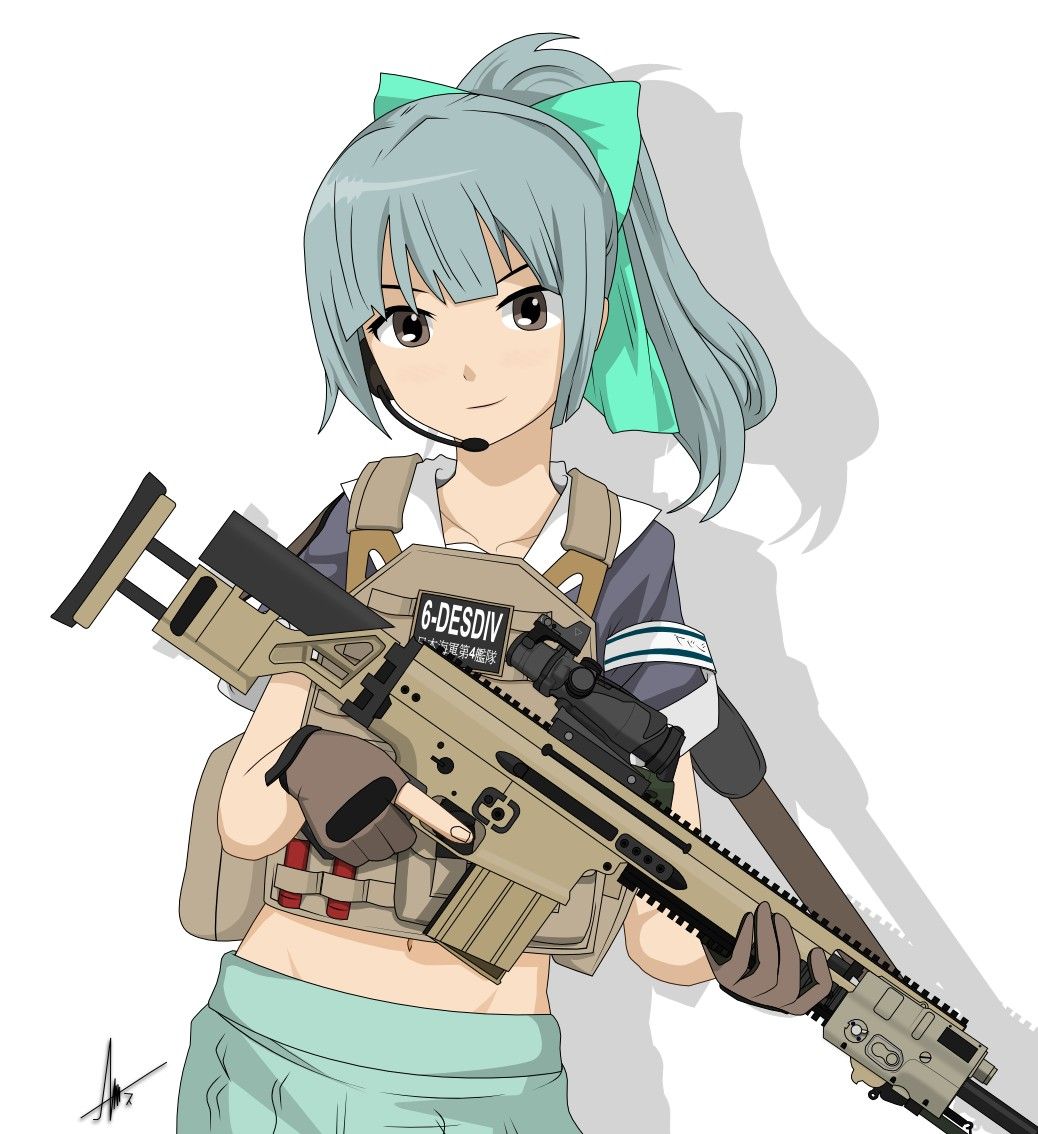 Yuubari (KanColle), Kantai Collection, Assault rifle, FN SCAR L