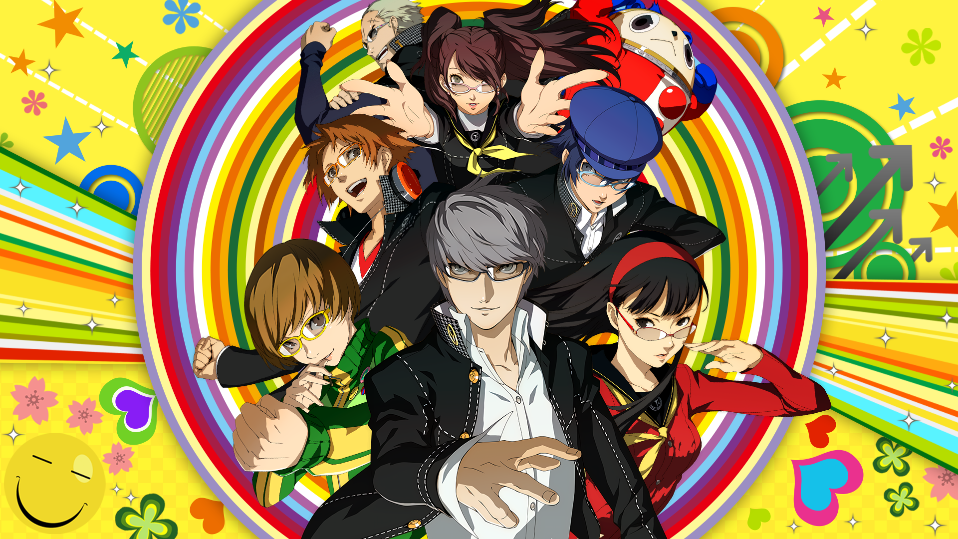 Made a P4G desktop wallpaper heavily based on the official art and thought I'd share it with you guys: persona4golden