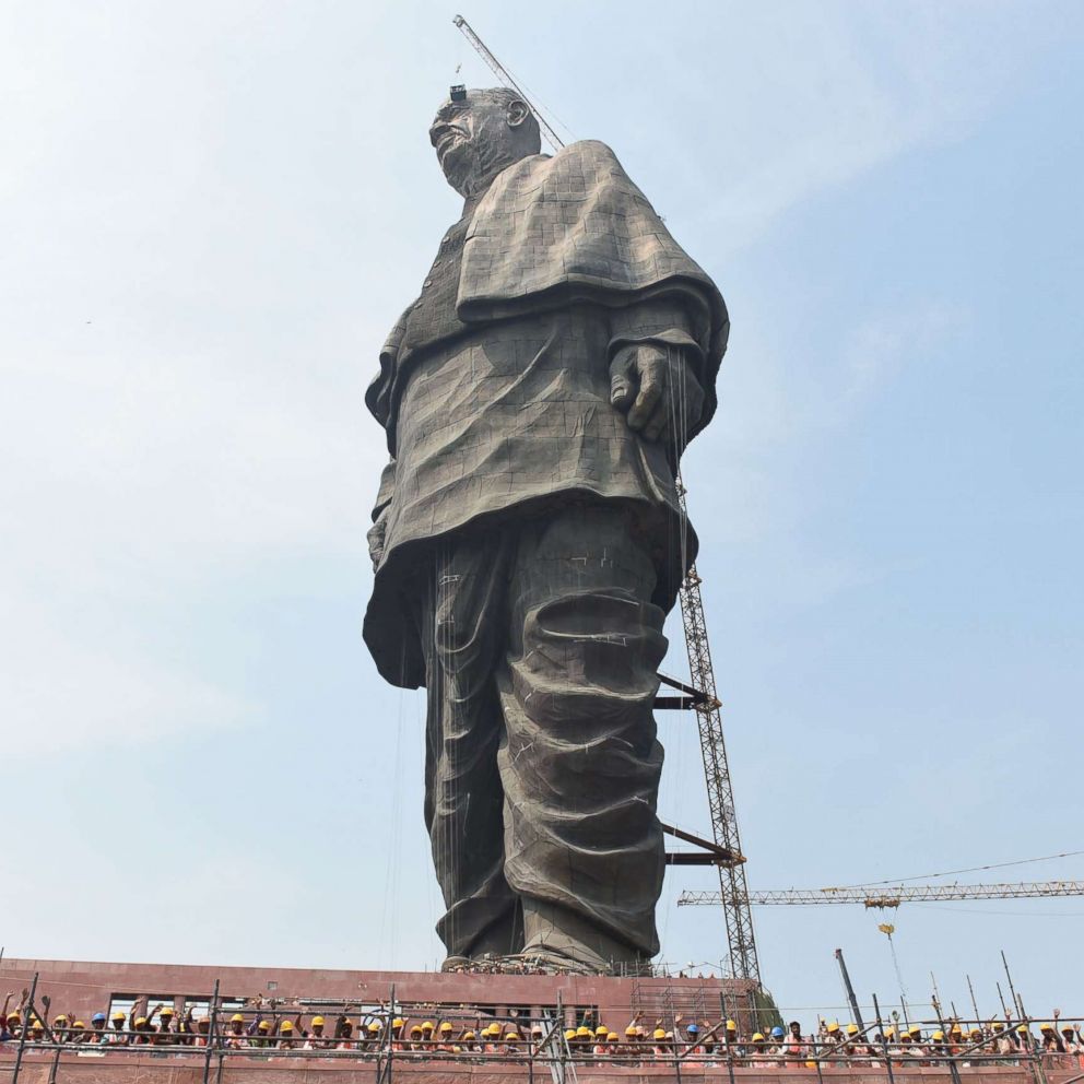 World's tallest statue unveiled in India: At nearly 600 feet, it's
