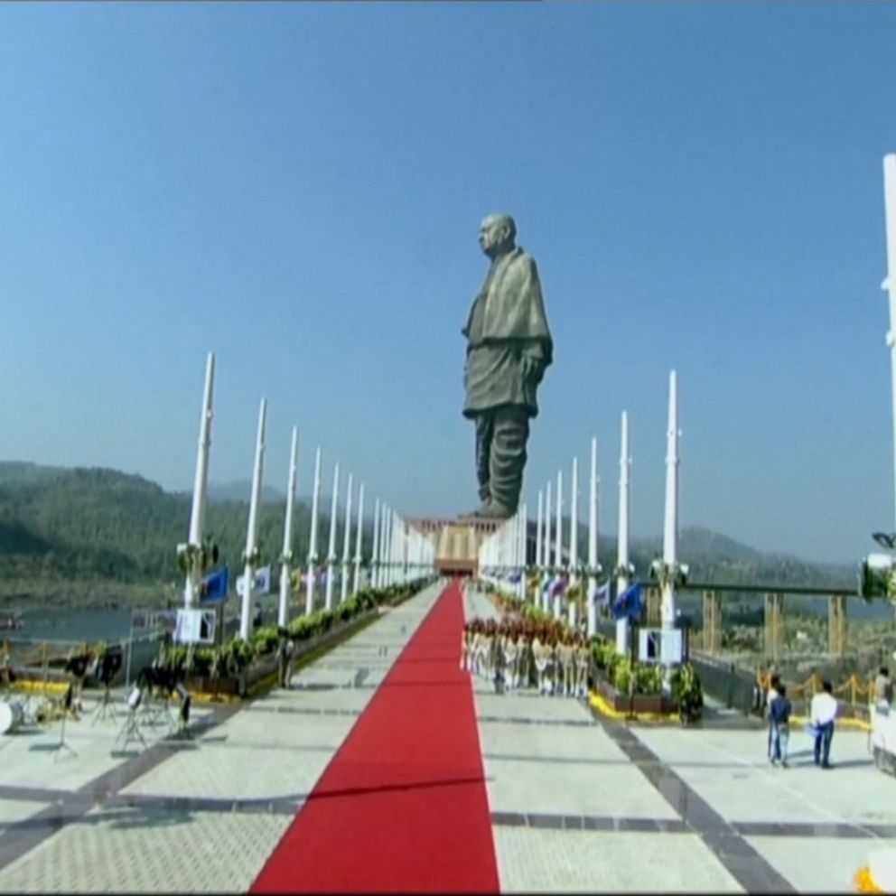 World's tallest statue unveiled in India: At nearly 600 feet, it's
