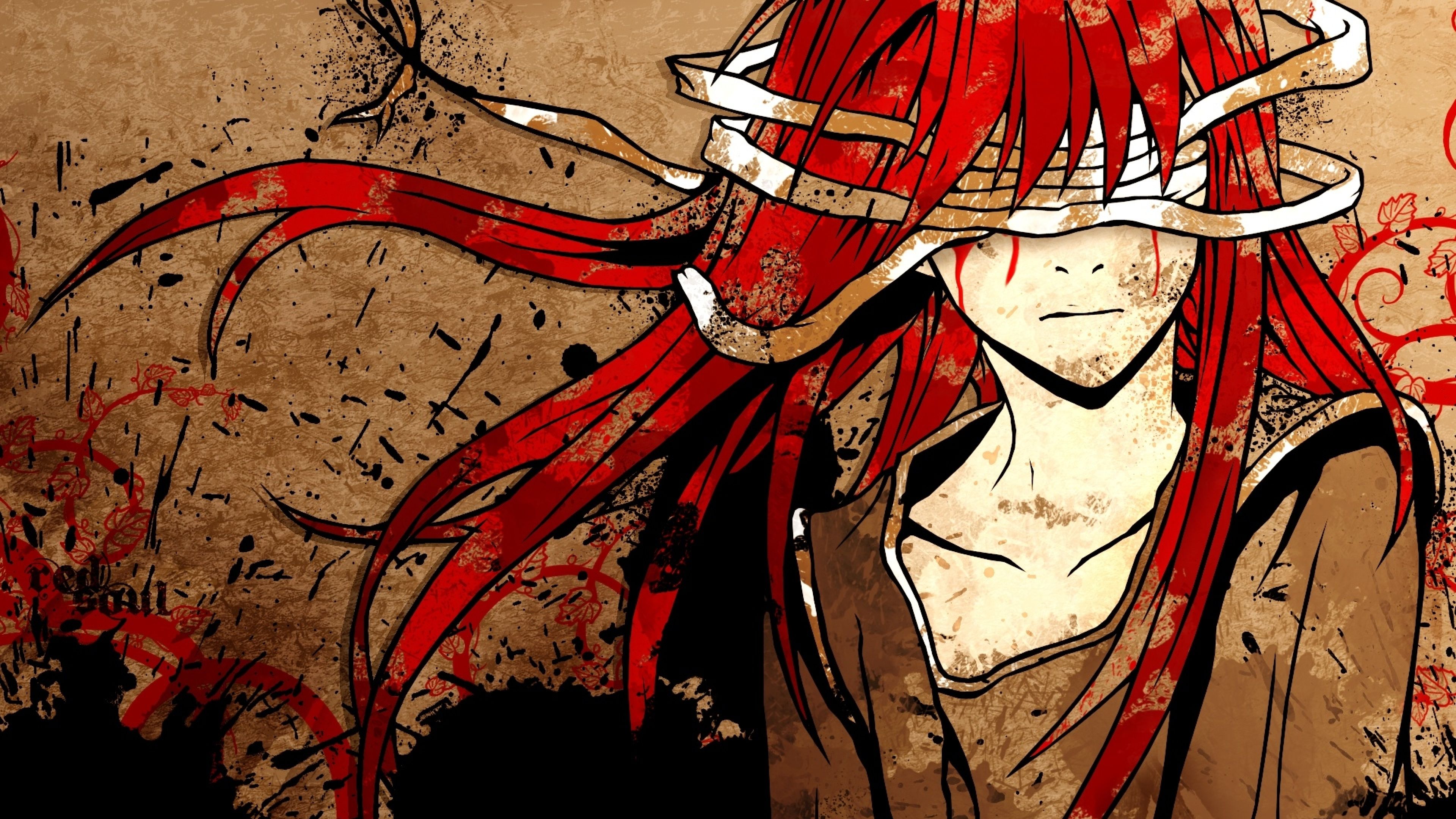 Red Hair Anime Girl 4K Wallpaper, HD Anime 4K Wallpaper