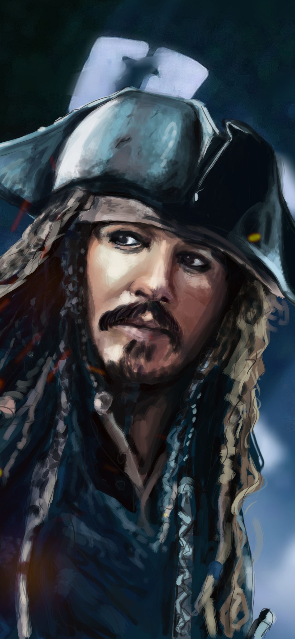 Jack Sparrow 5k Artwork iPhone XS MAX HD 4k Wallpaper