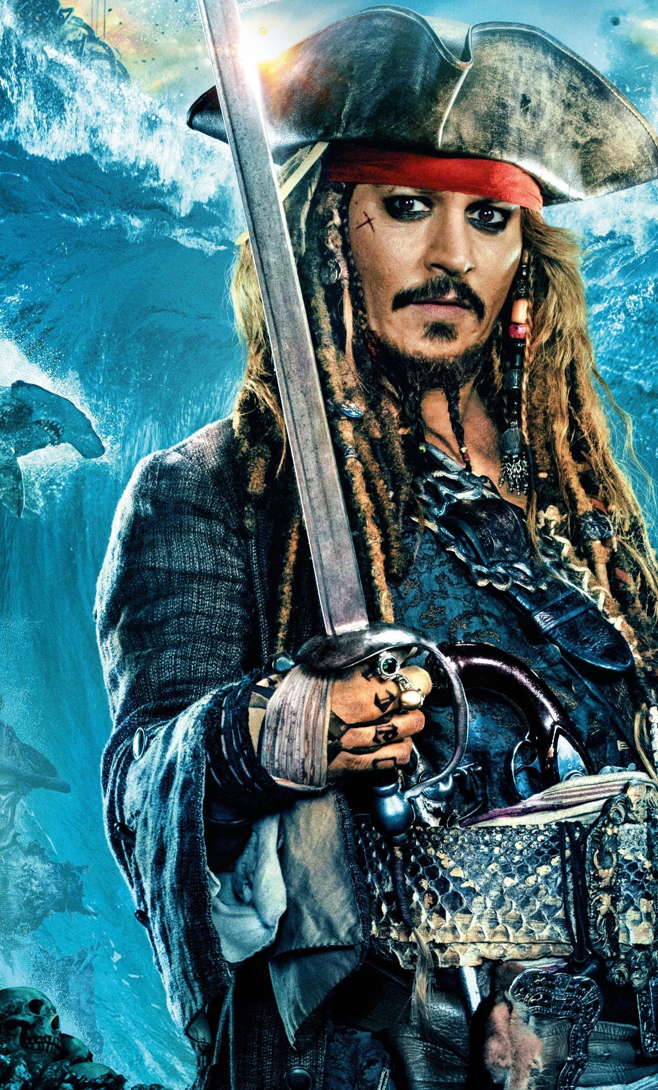 Johnny Depp as Jack Sparrow In Pirates Of The Caribbean