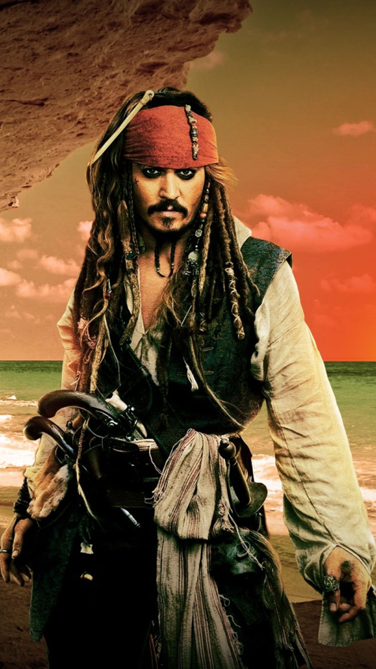 Captain Jack Sparrow 3 Wallpaper for iPhone Pro Max, X, 7