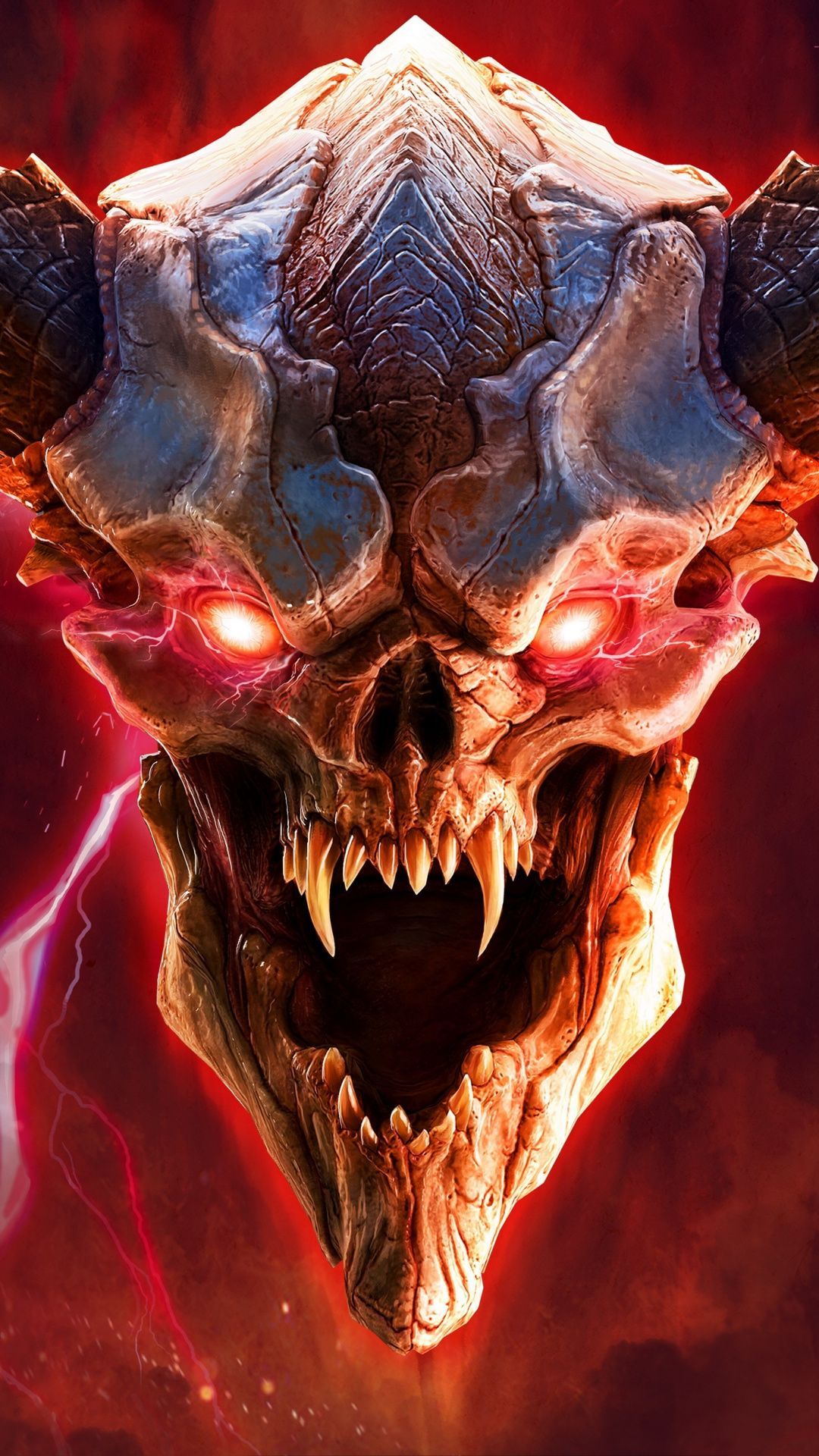 Doom VFR, 2017 game, skull, demon, 1080x1920 wallpaper