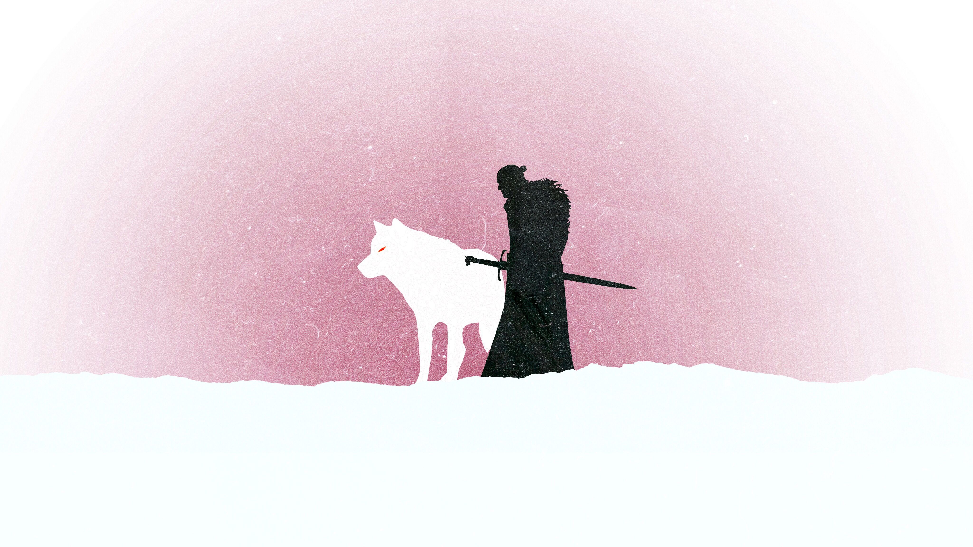 Jon Snow Game Of Thrones Minimalism, HD Tv Shows, 4k Wallpaper