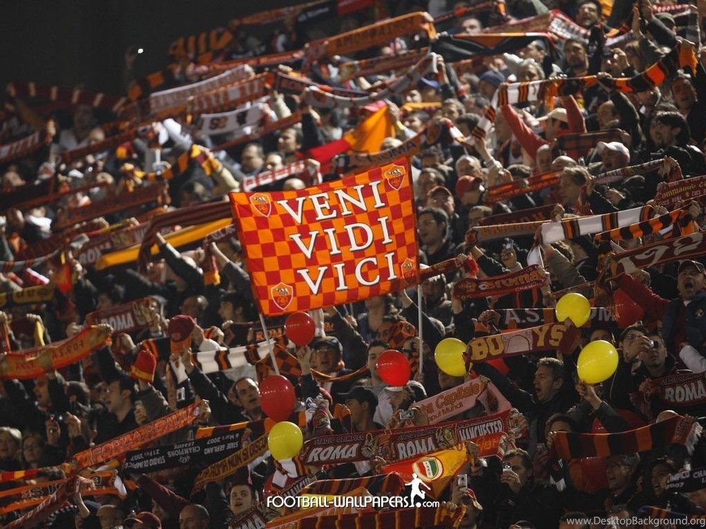 Roma Fans Wallpaper Desktop Background