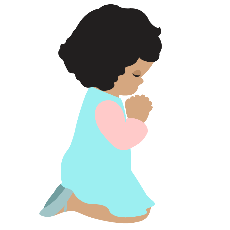image For > Child Praying Hands Clipart