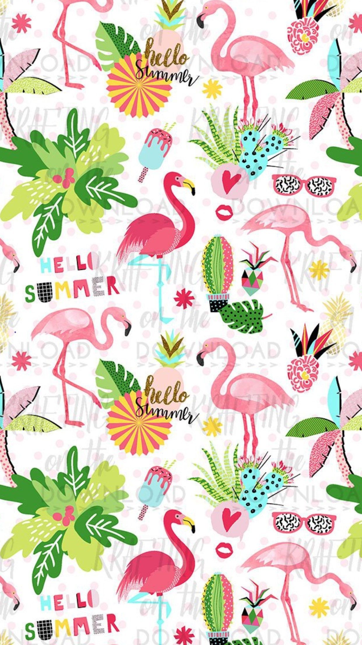 Summer Flamingo Wallpaper Free HD Wallpaper