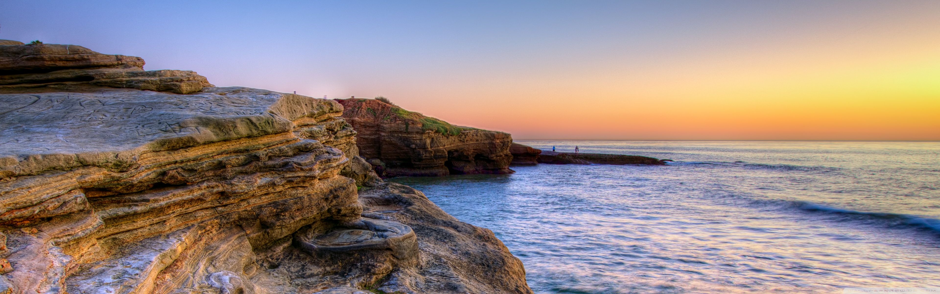 Rocks of Sunset Cliffs Ultra HD Desktop Background Wallpaper