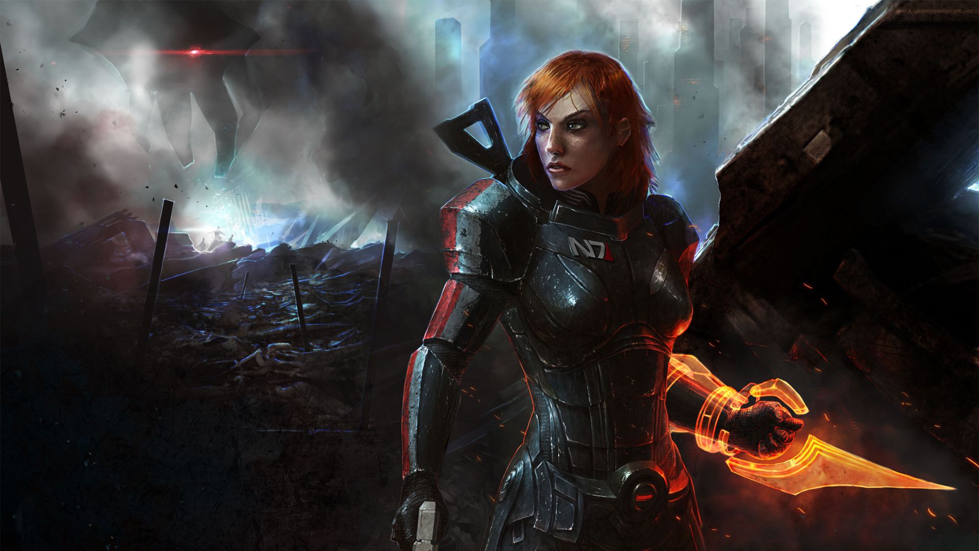 HD picture of Mass Effect wallpaper of Shepard, FemShep