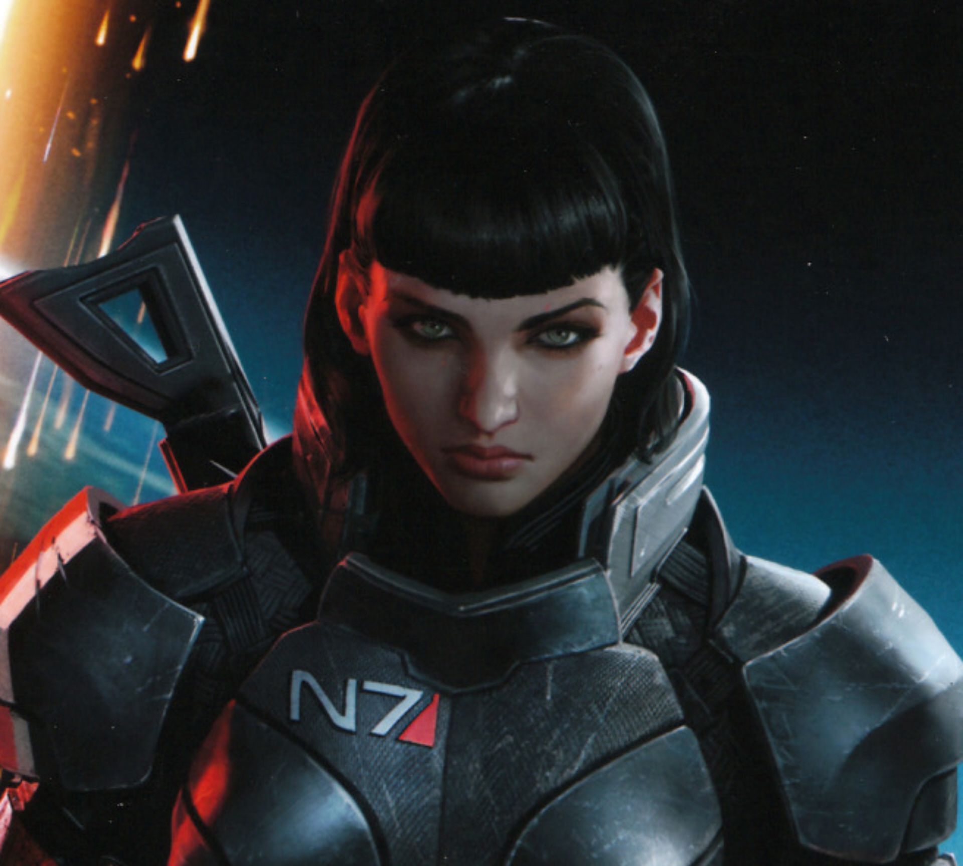 Mass Effect 3 Wallpaper Female Shepard Brunette