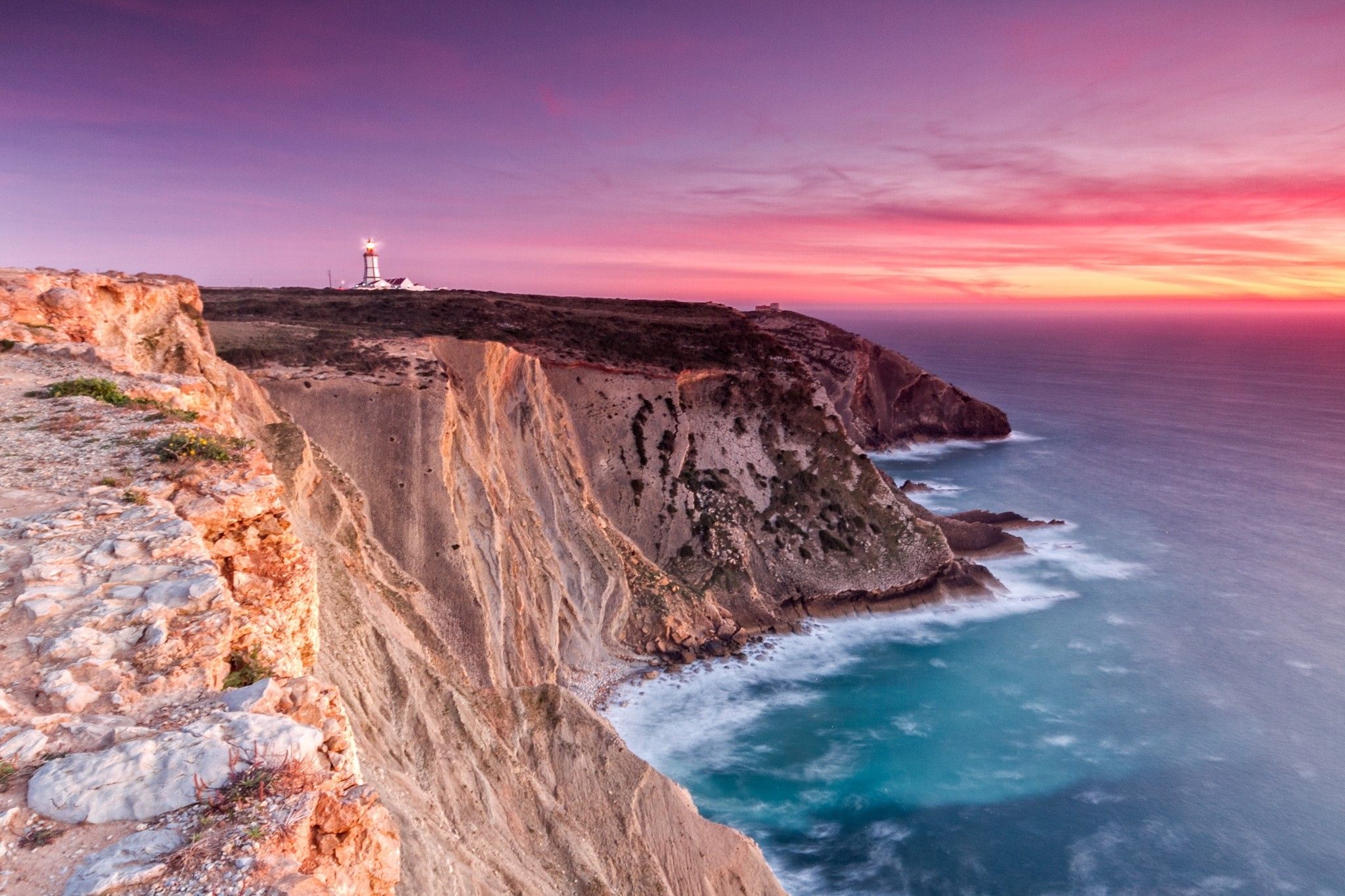 Lighthouse Sunset HD Wallpaper