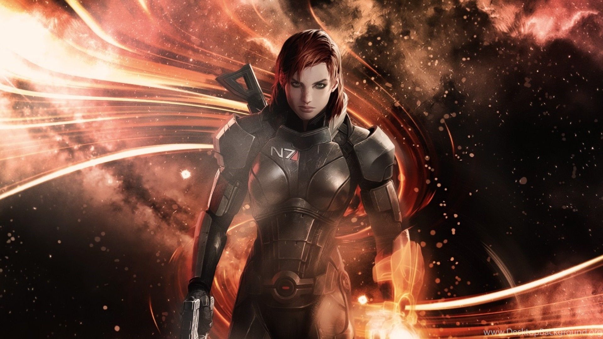 Download Wallpaper 2560x1080 Mass Effect Shepard, Female