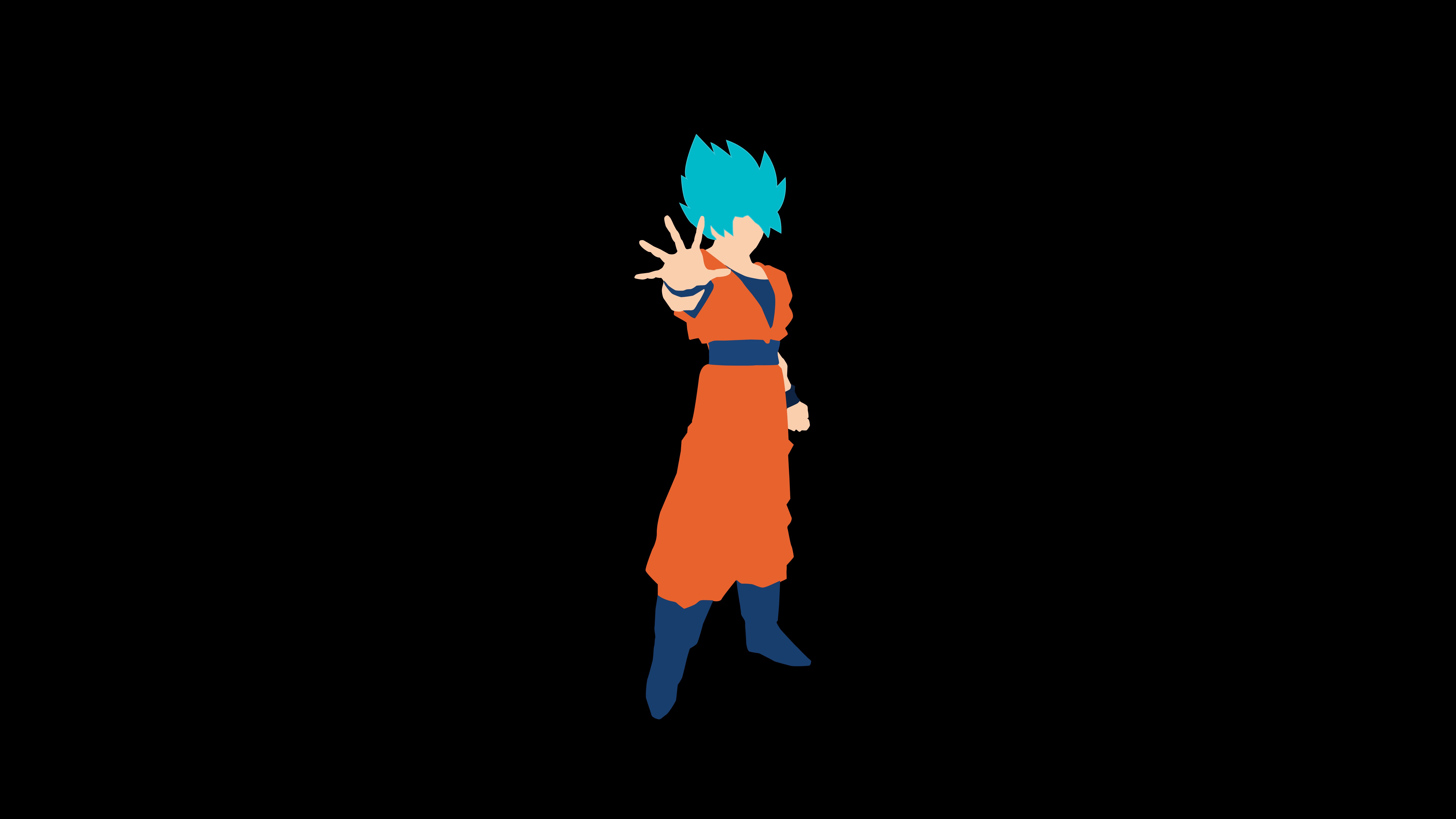 Goku Minimalism 8k, HD Superheroes, 4k Wallpaper, Image