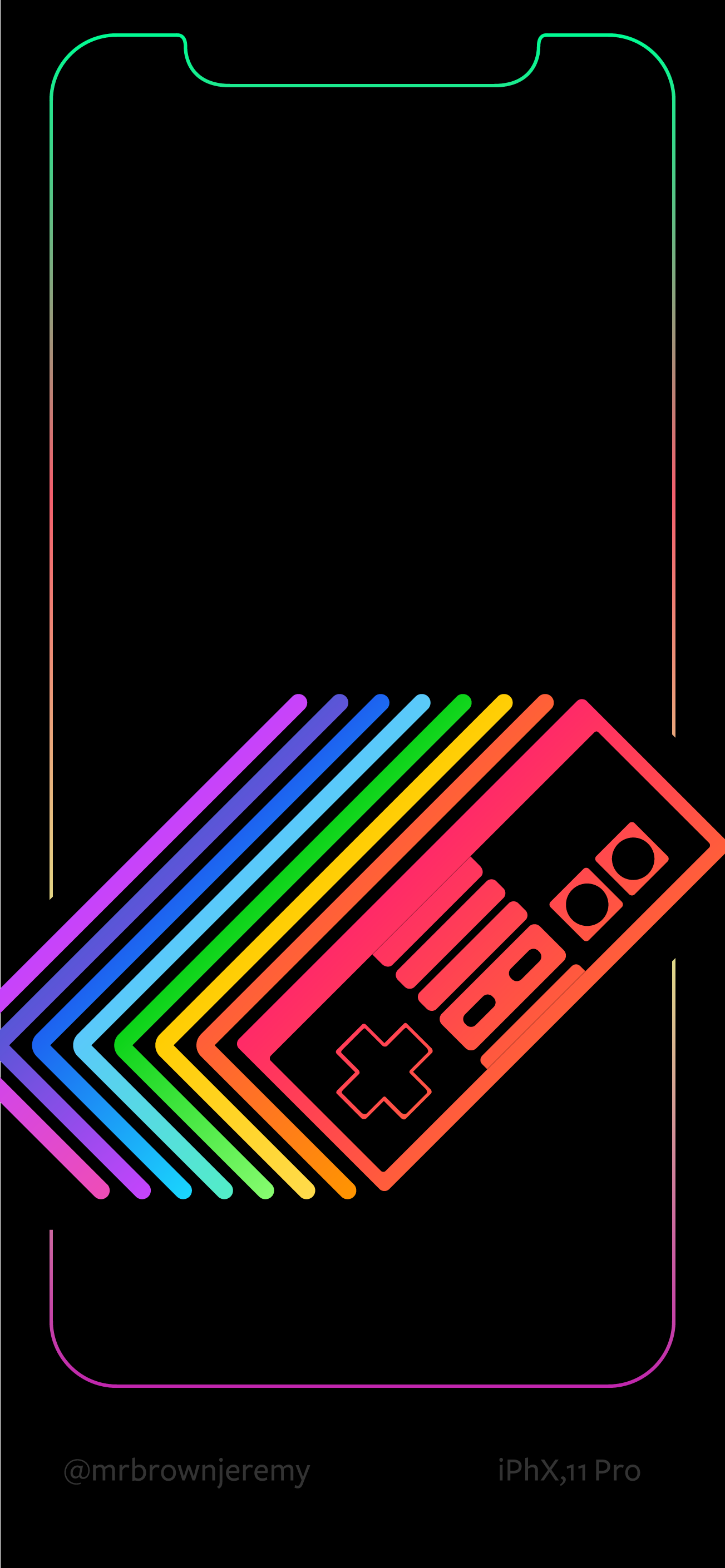 NES Controller Gradient Wallpaper (variants in comments)