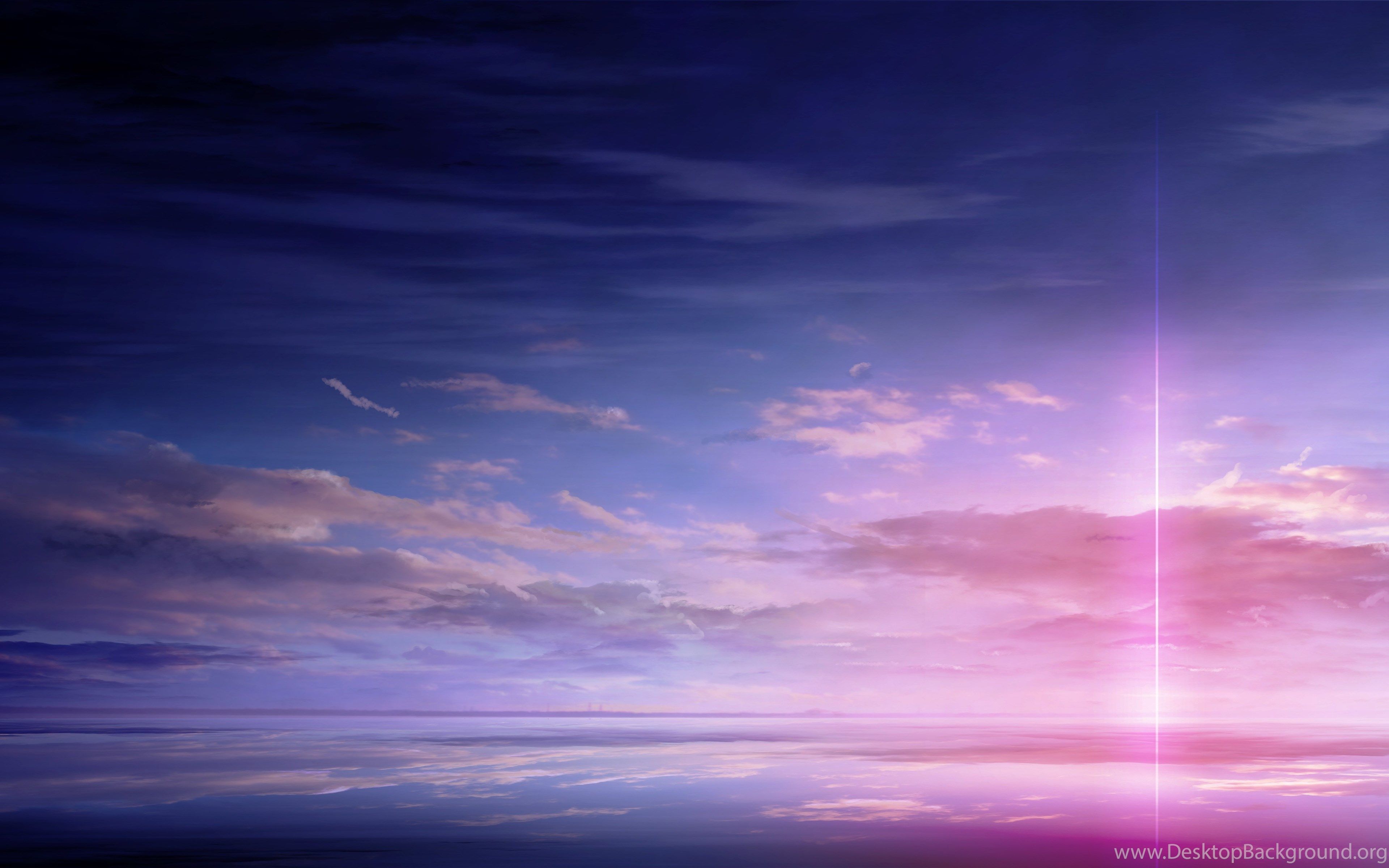 Anime Scan Landscape Sky Cloud Beautiful Light Color Wallpaper