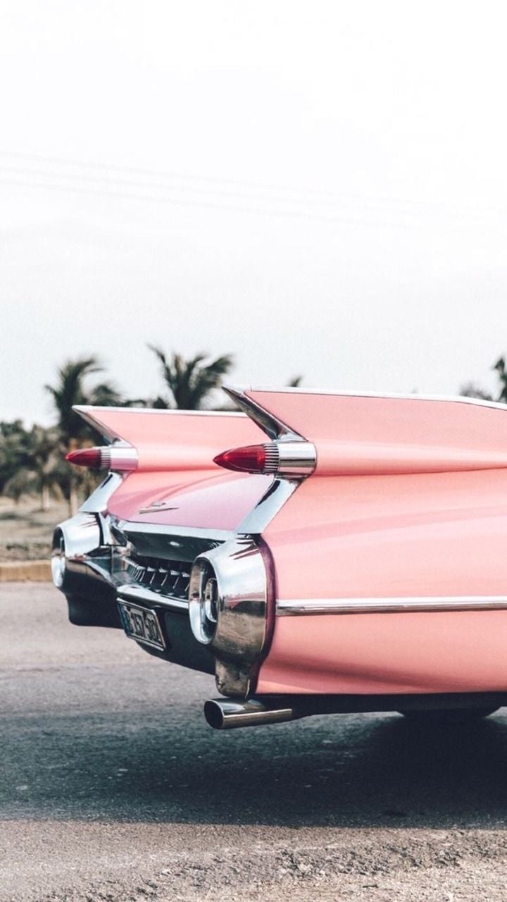 oldies' pink car. Wallpaper. Pink car, Pink aesthetic, Aesthetic vintage