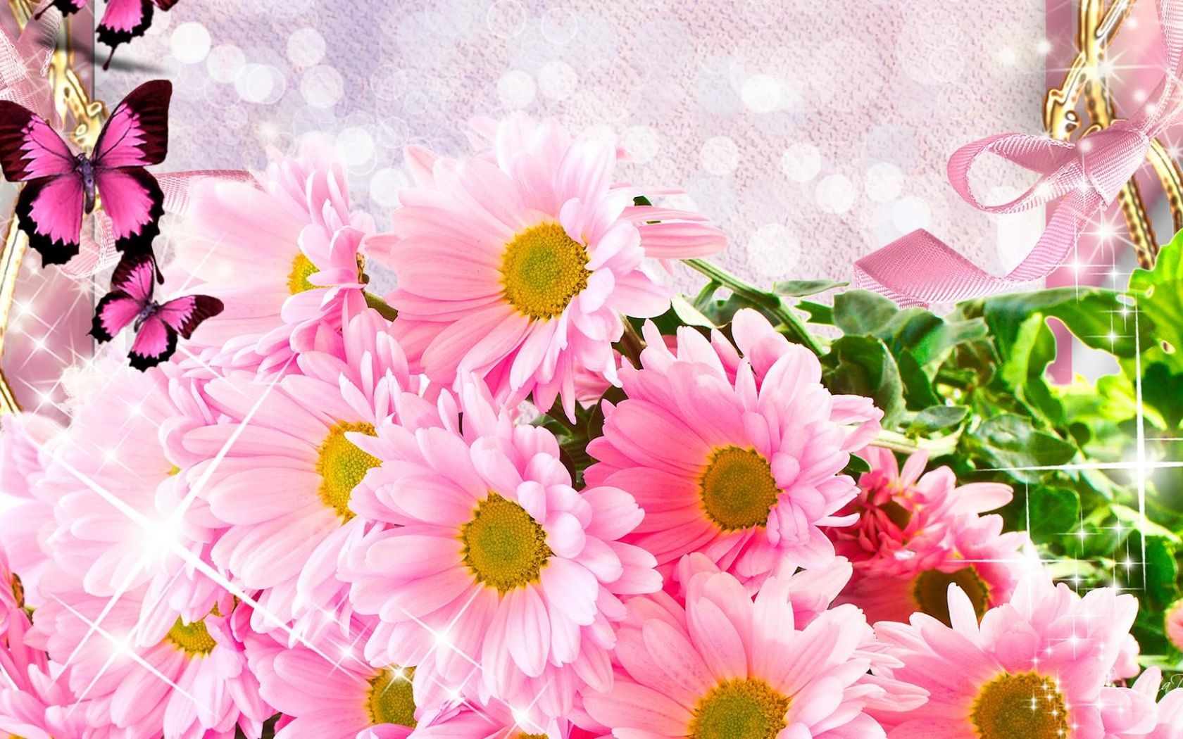 Free download FunMozar Spring Flowers And Butterflies Wallpaper