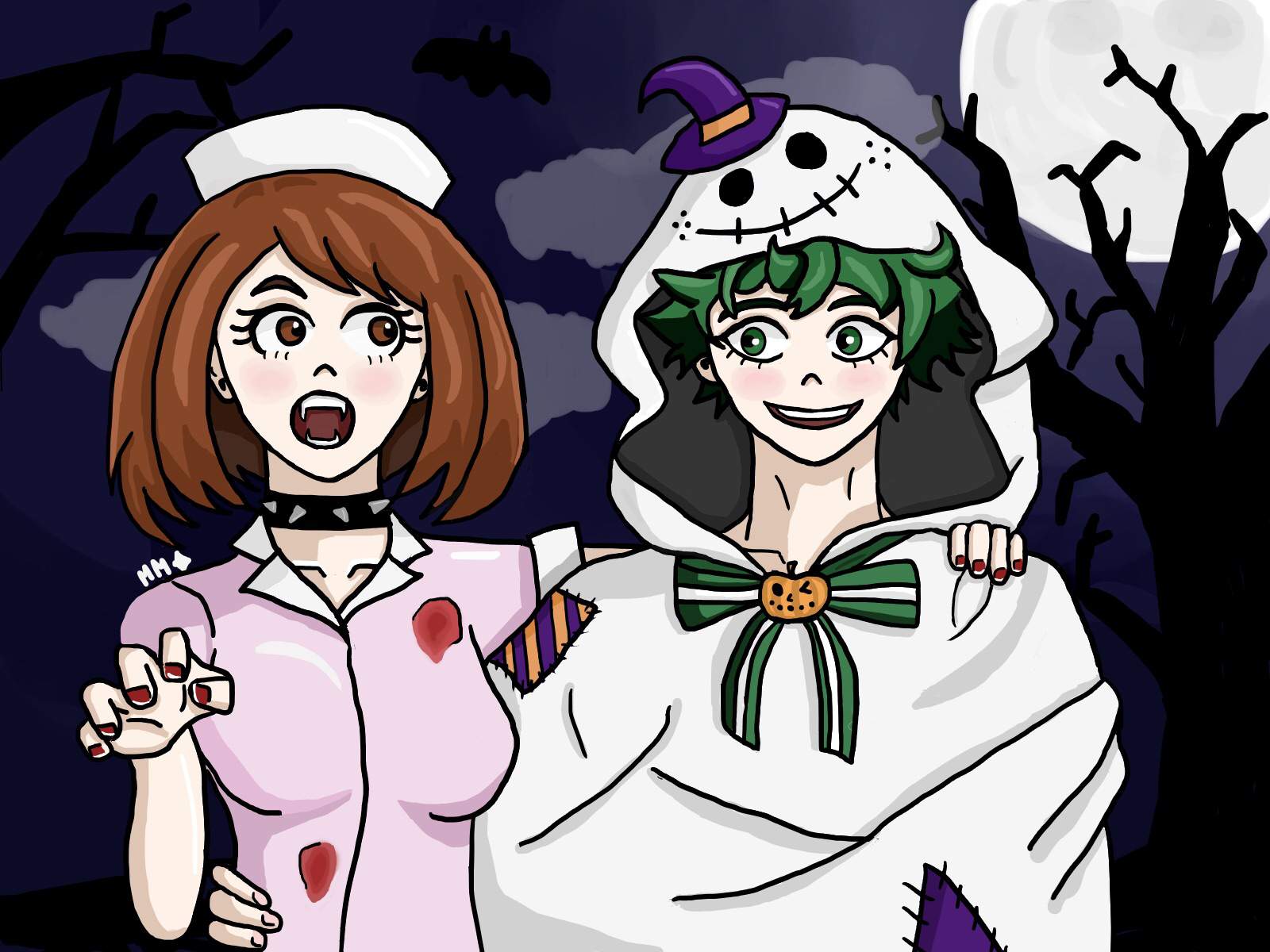 Spooky IzuOcha. My Hero Academia Amino