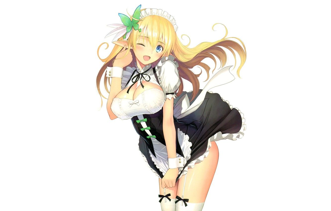 Wallpaper kawaii, girl, happy, anime, beautiful, pretty, blonde