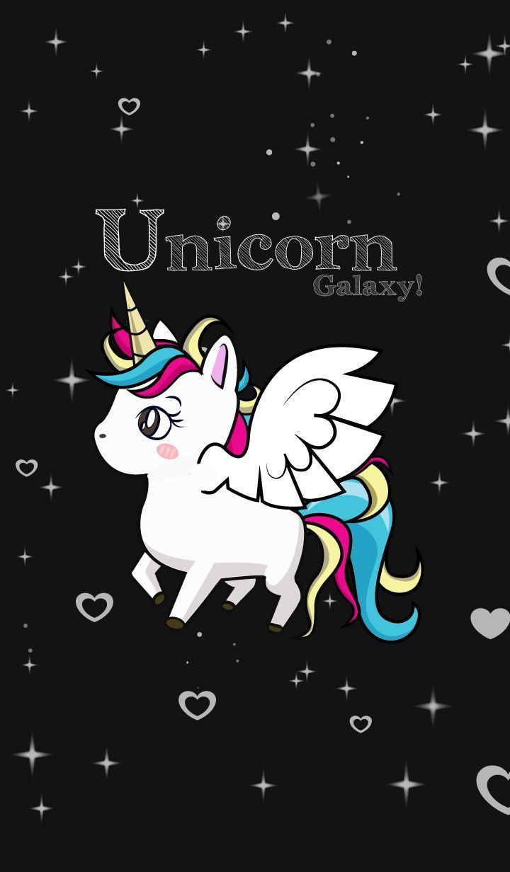 UNICORN GALAXY. Love black. Unicorn wallpaper, Pink unicorn wallpaper, Unicorn background