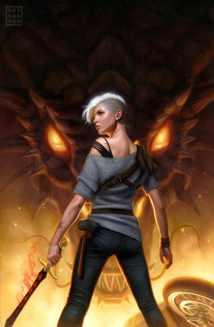 forged, Fire, Illustration, Fantasy, Dragon, Girl, Woman, Warrior Wallpaper HD / Desktop and Mobile Background