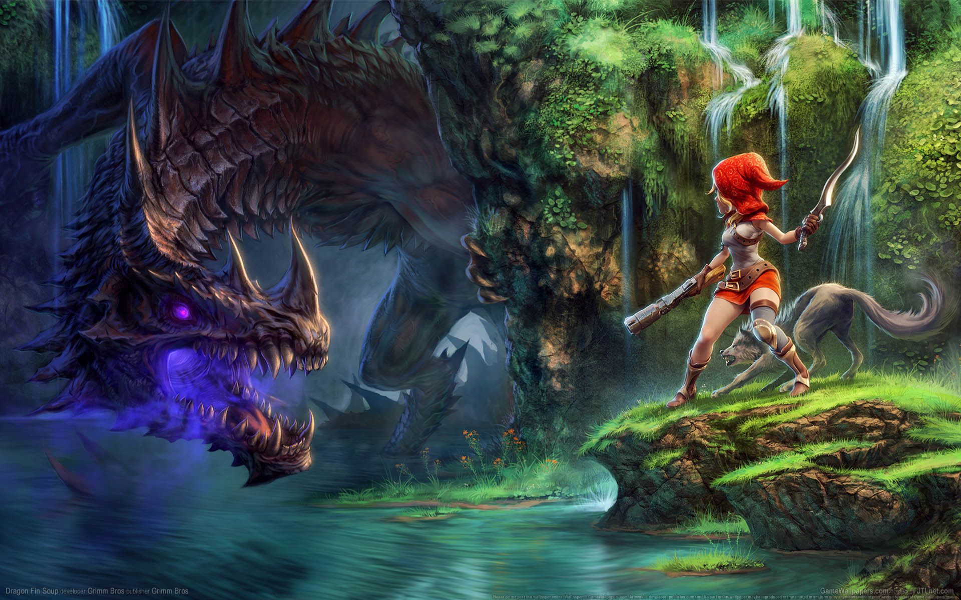 dragon fin soup, dragon, girl Wallpaper, HD Games 4K Wallpaper