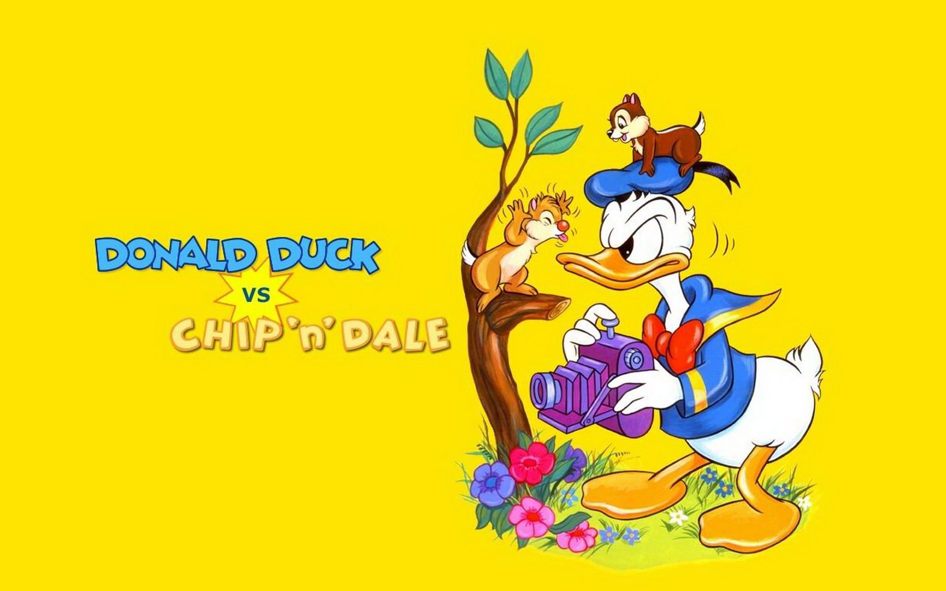 Donald Duck Vs Chip N Dale Desktop HD Wallpaper For Mobile Phones