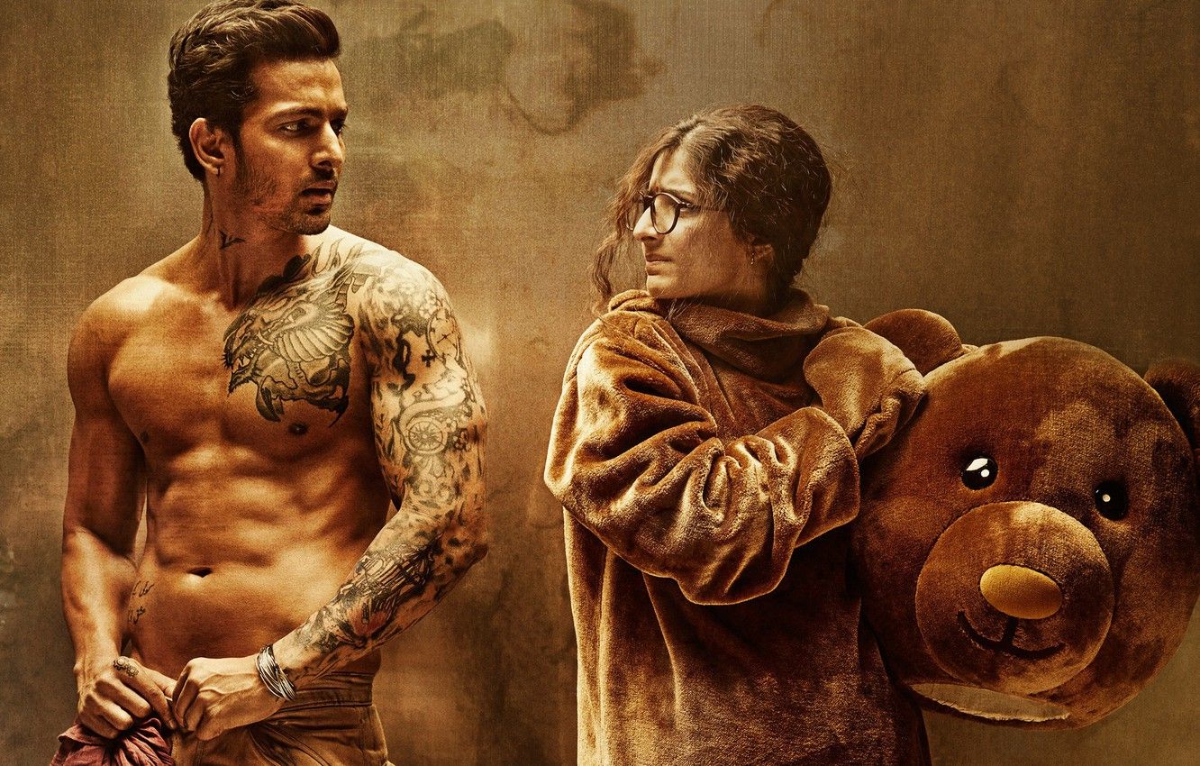 Wallpaper cinema, girl, bear, texture, man, movie, tatoo, brunette