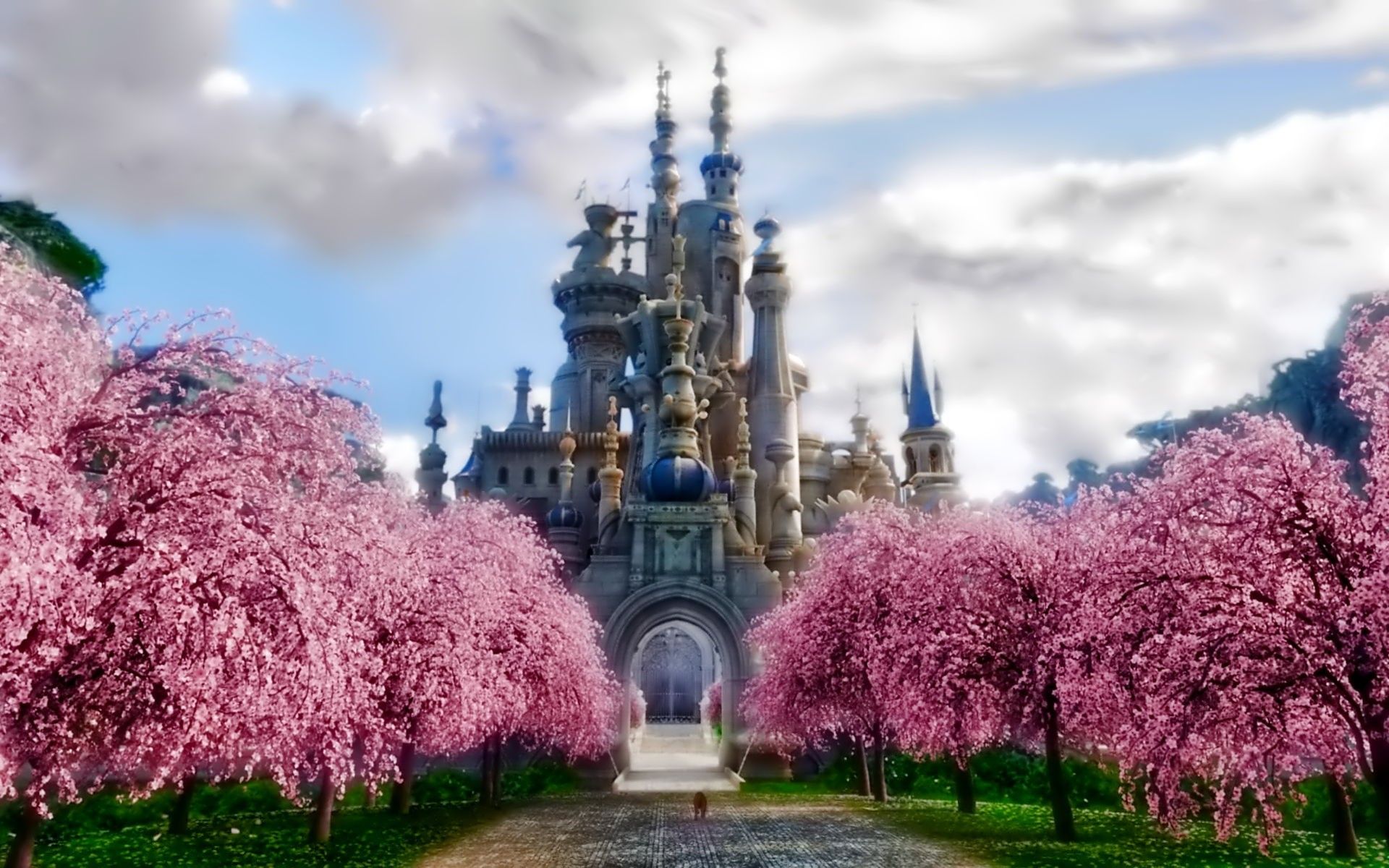 Free download Nature Beautiful Castle Widescreen HD Wallpaper