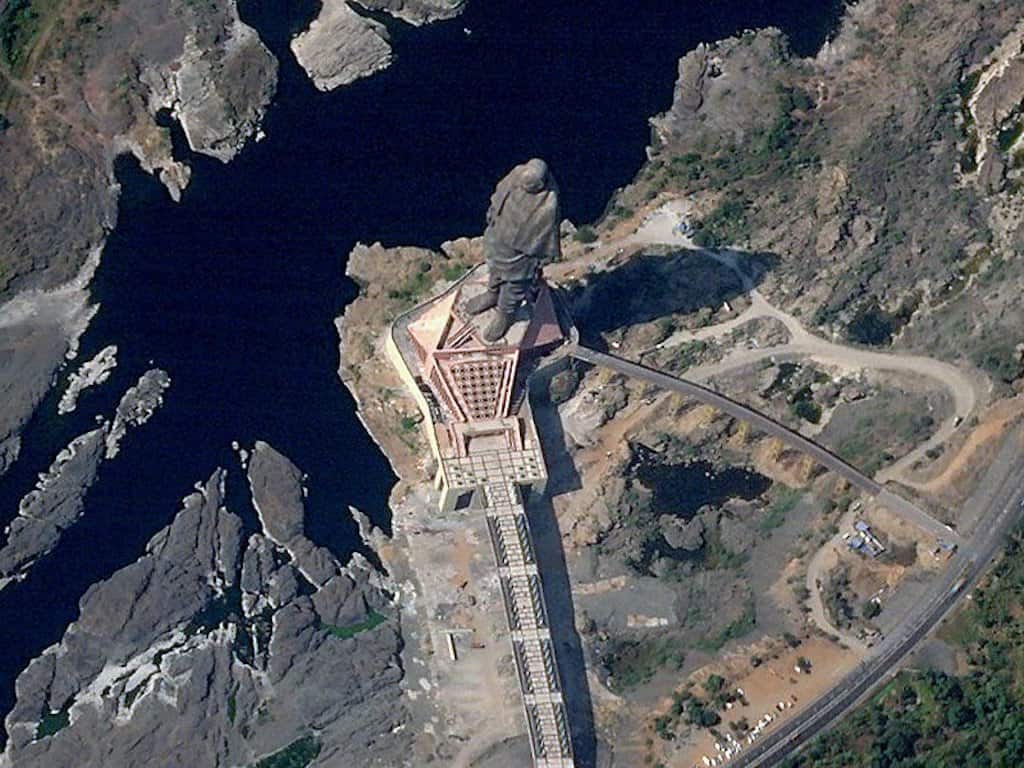 India's Statue of Unity visible from outer space but not on Google