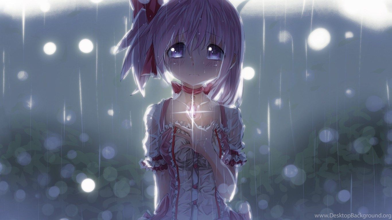 Sad Girl Anime Mahou Shoujo Madoka Magica Wallpaper And Image