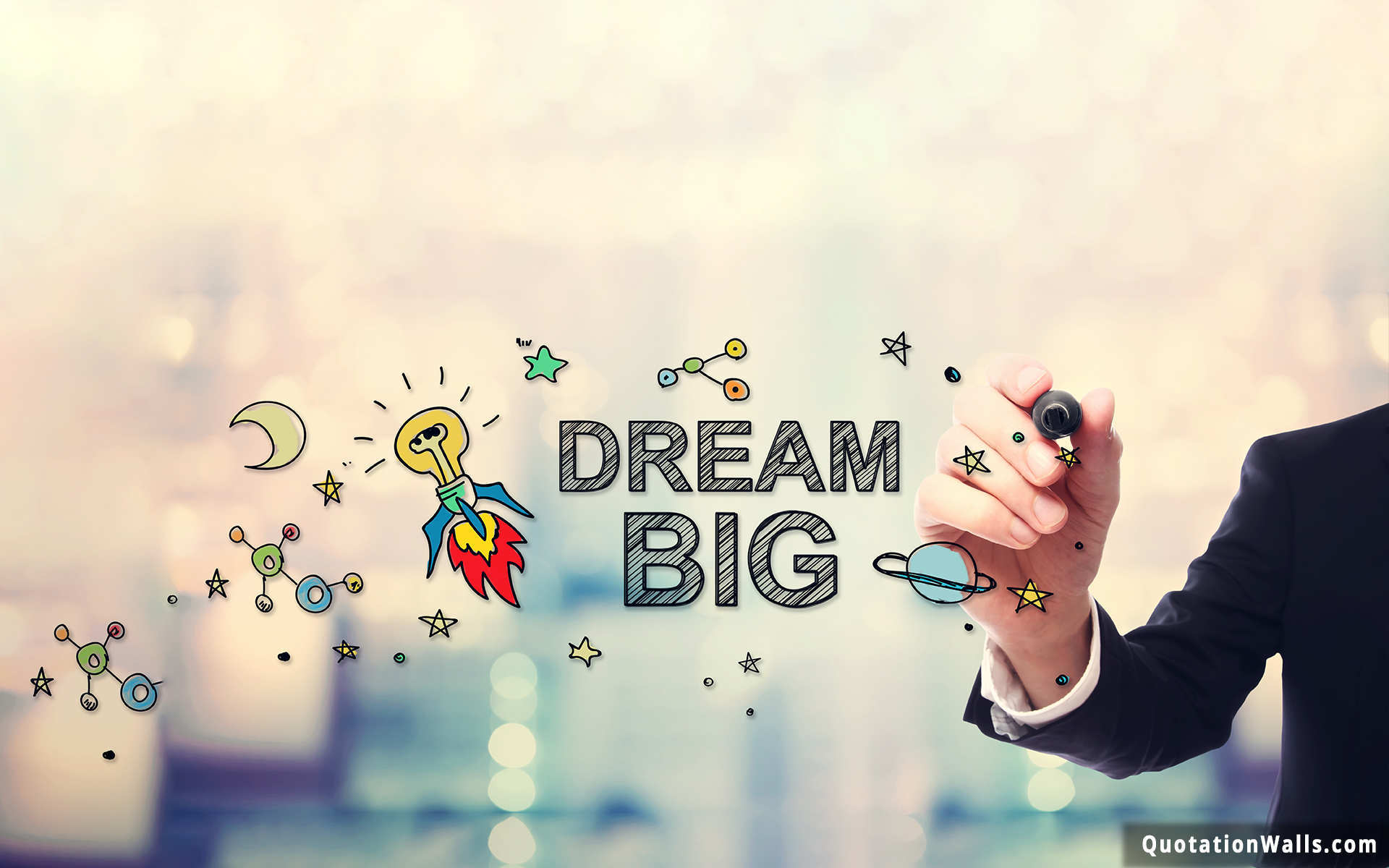 Dream Big Motivational Wallpaper for Mobile