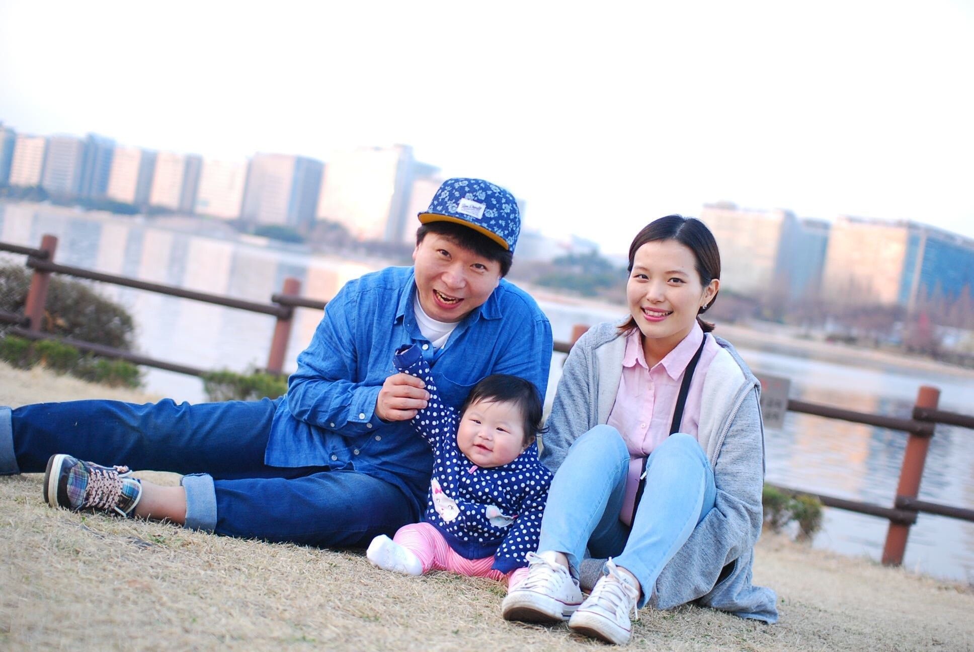 Family, Baby, Parents, Korean, Smile, Father, Mid Adult