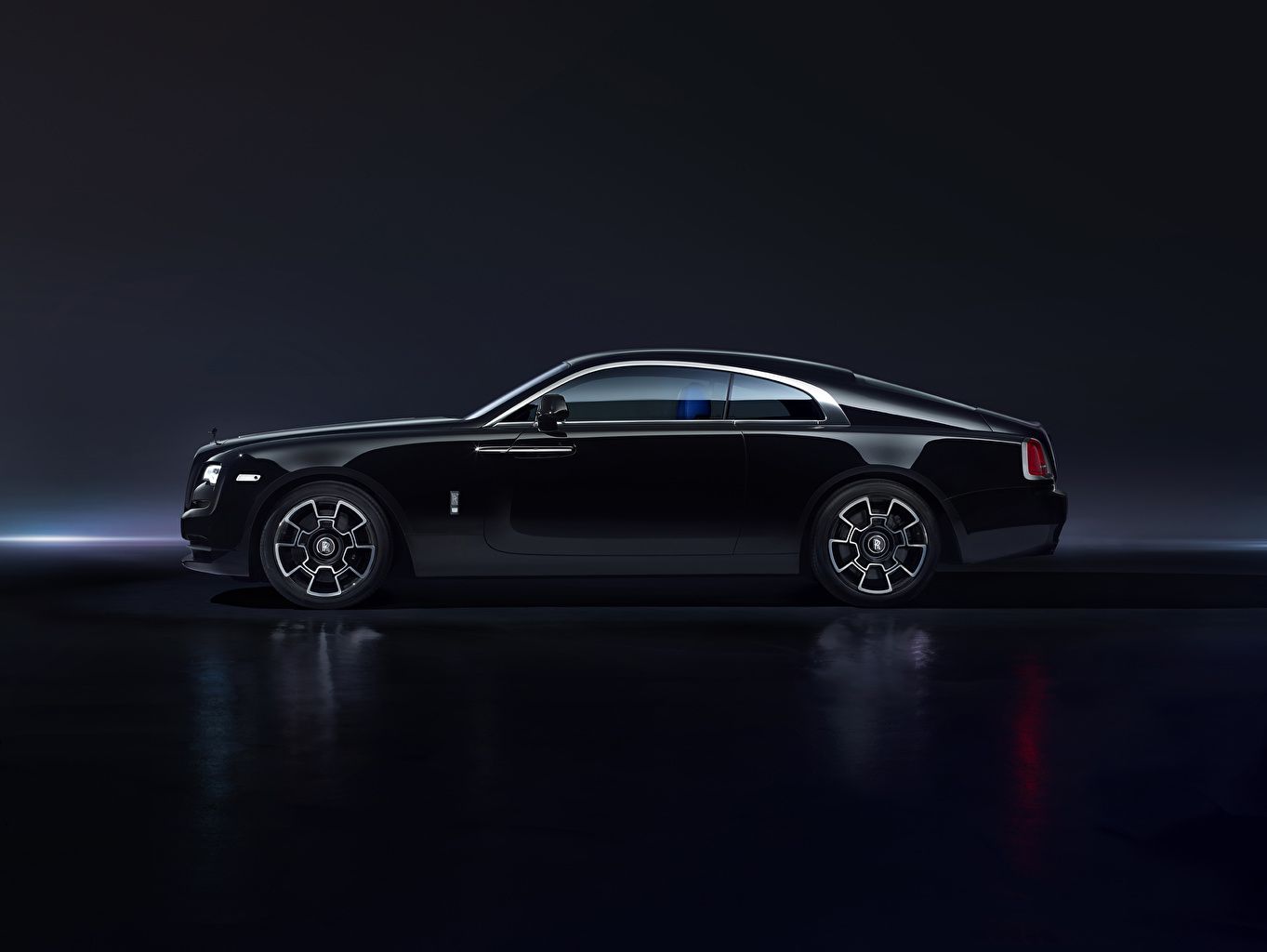 Desktop Wallpaper Rolls Royce Wraith Coupe Black Side Automobile