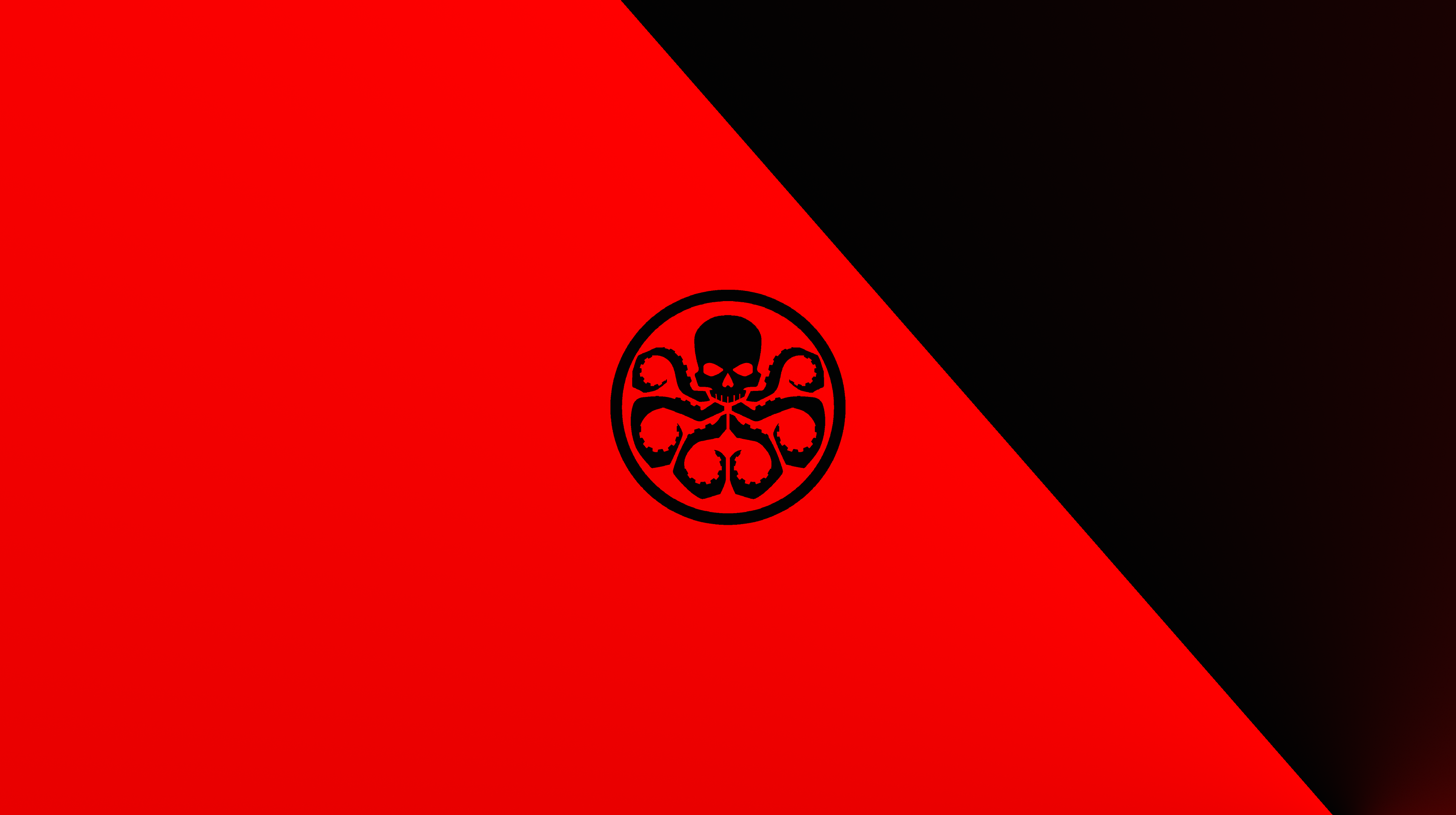 Wallpaper Hydra, Logo, Red, 4K, Minimal / Editor's Picks