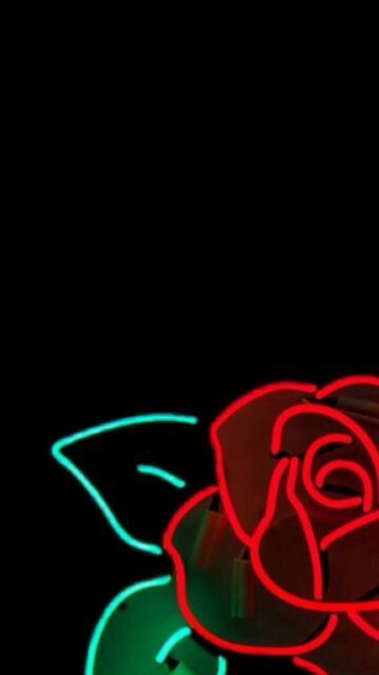 rose iphone wallpaper led light red green. Cute