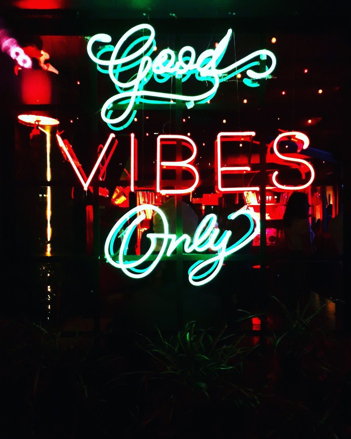 Download Good Vibes Only Neon Red Aesthetic Vibes Wallpaper