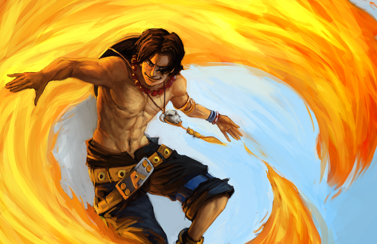 Anime Free Wallpaper: Fire Fist Ace One Piece