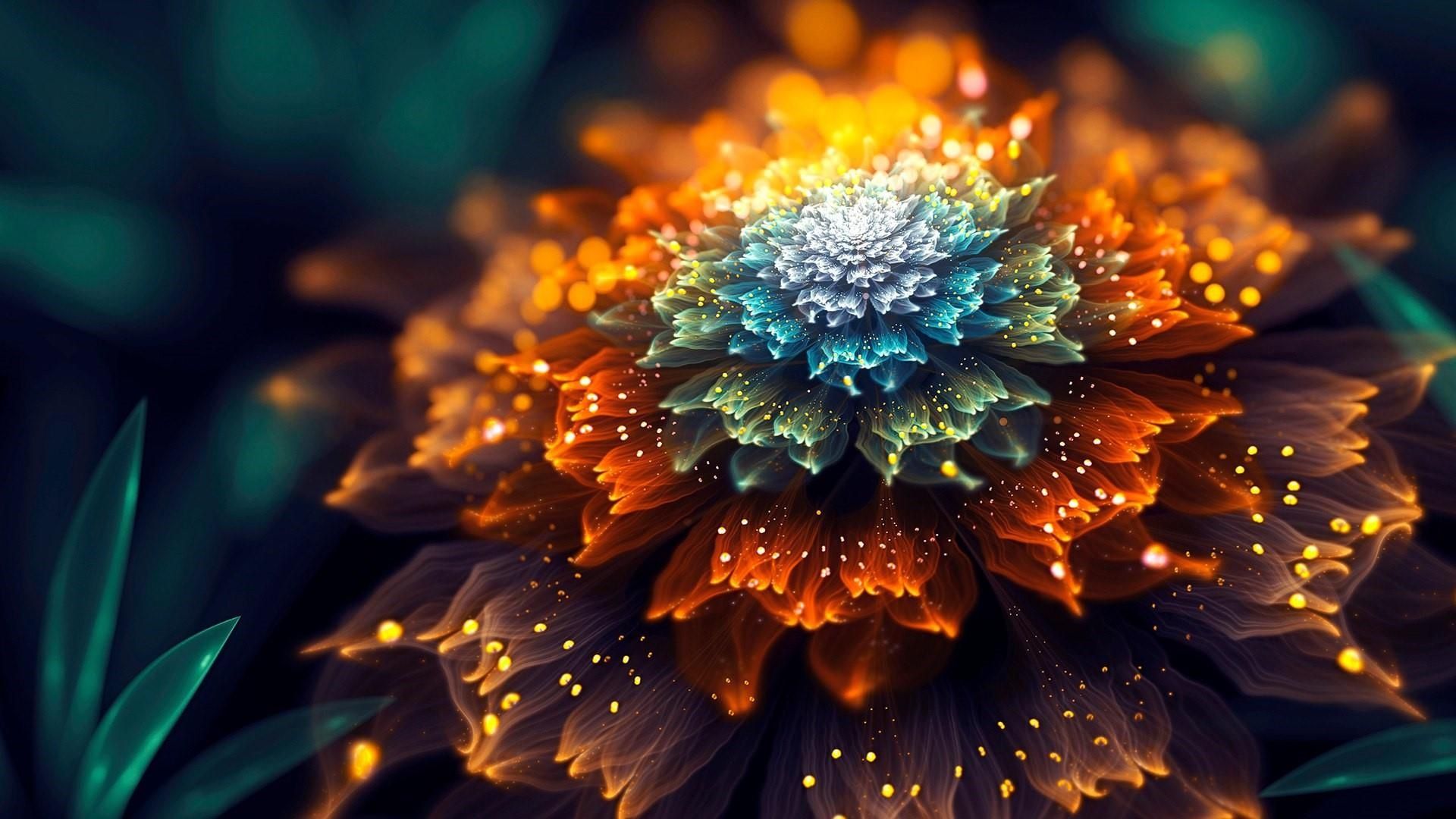 fantasy fractal flower art