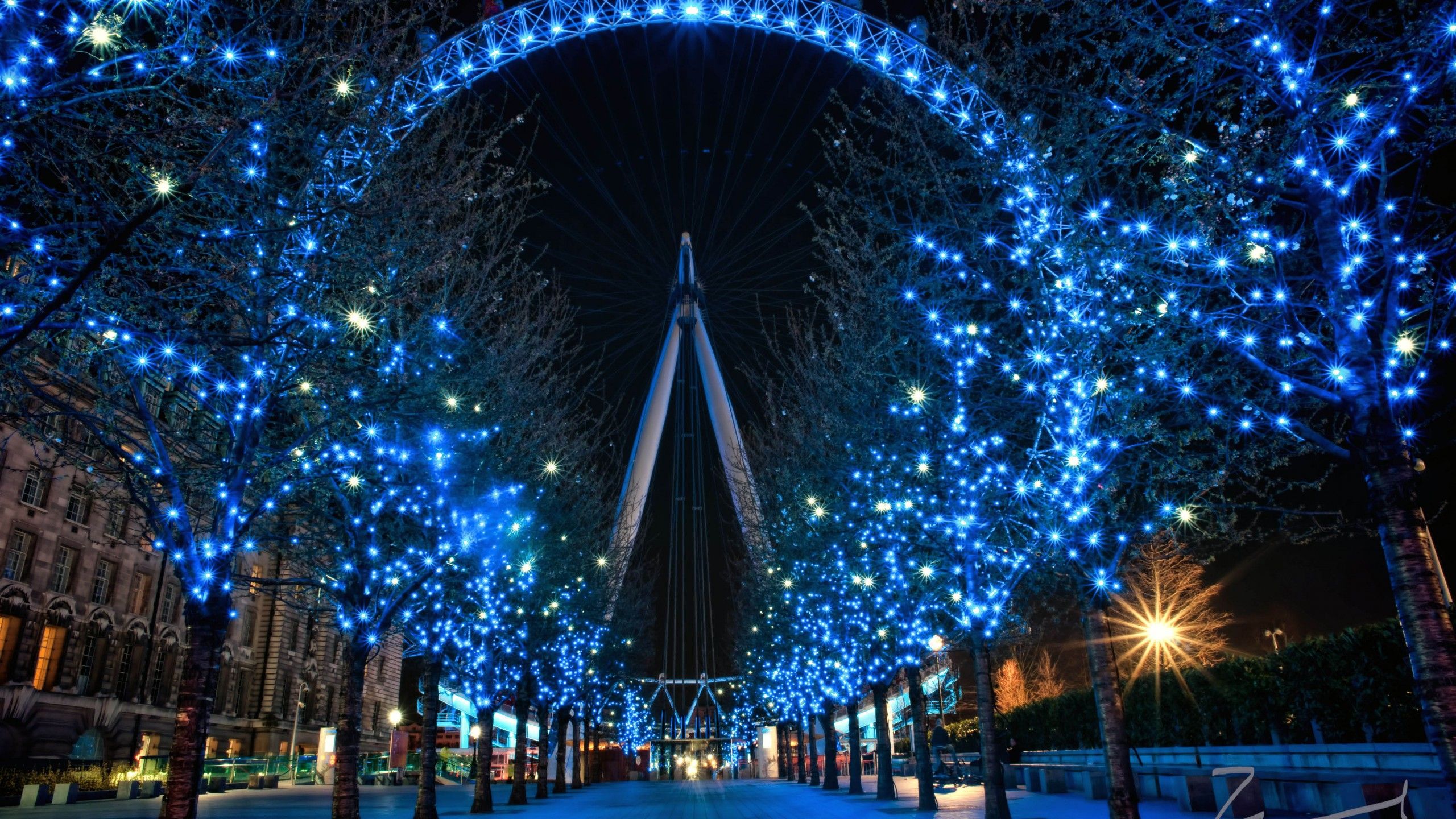 Wallpaper London Eye, England, Travel. Tourism, Night, Travel