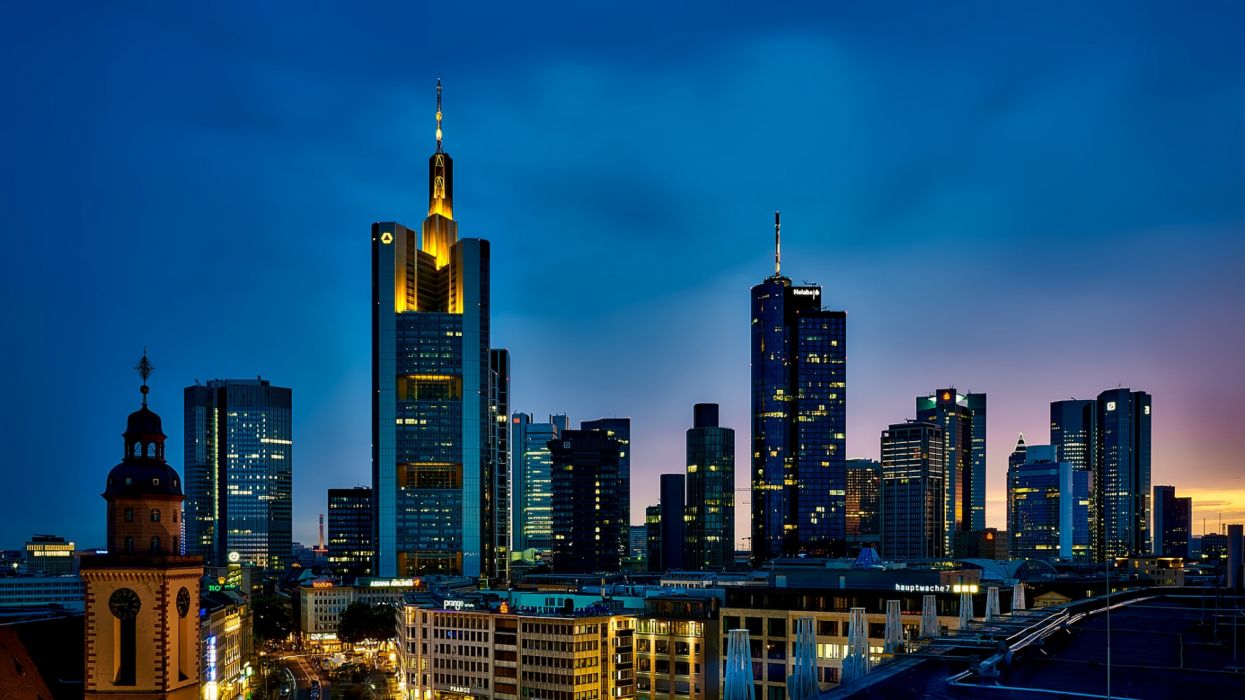 Frankfurt germany panorama city urban skyline cityscape downtown