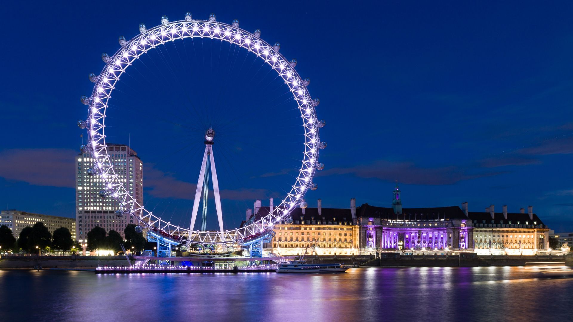 London Eye at Night Wallpaper