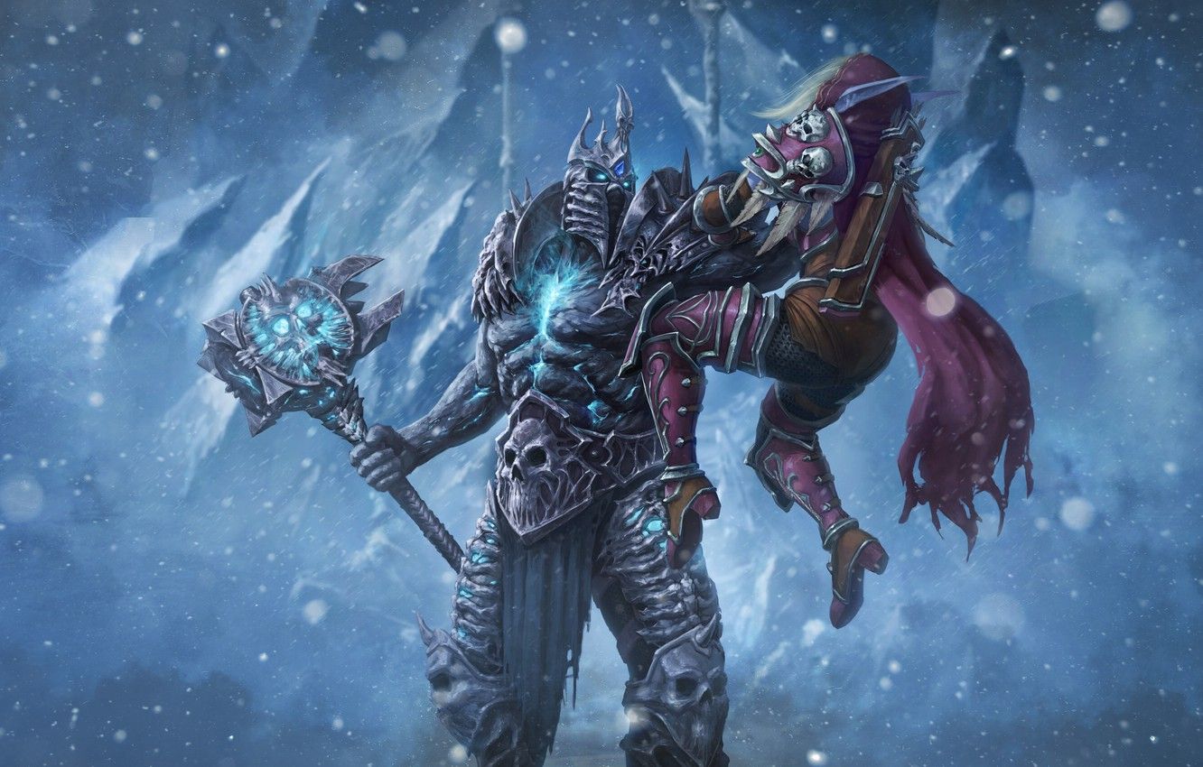 Wallpaper Winter, Snow, WOW, Lich King, Blizzard, Art, Paladin