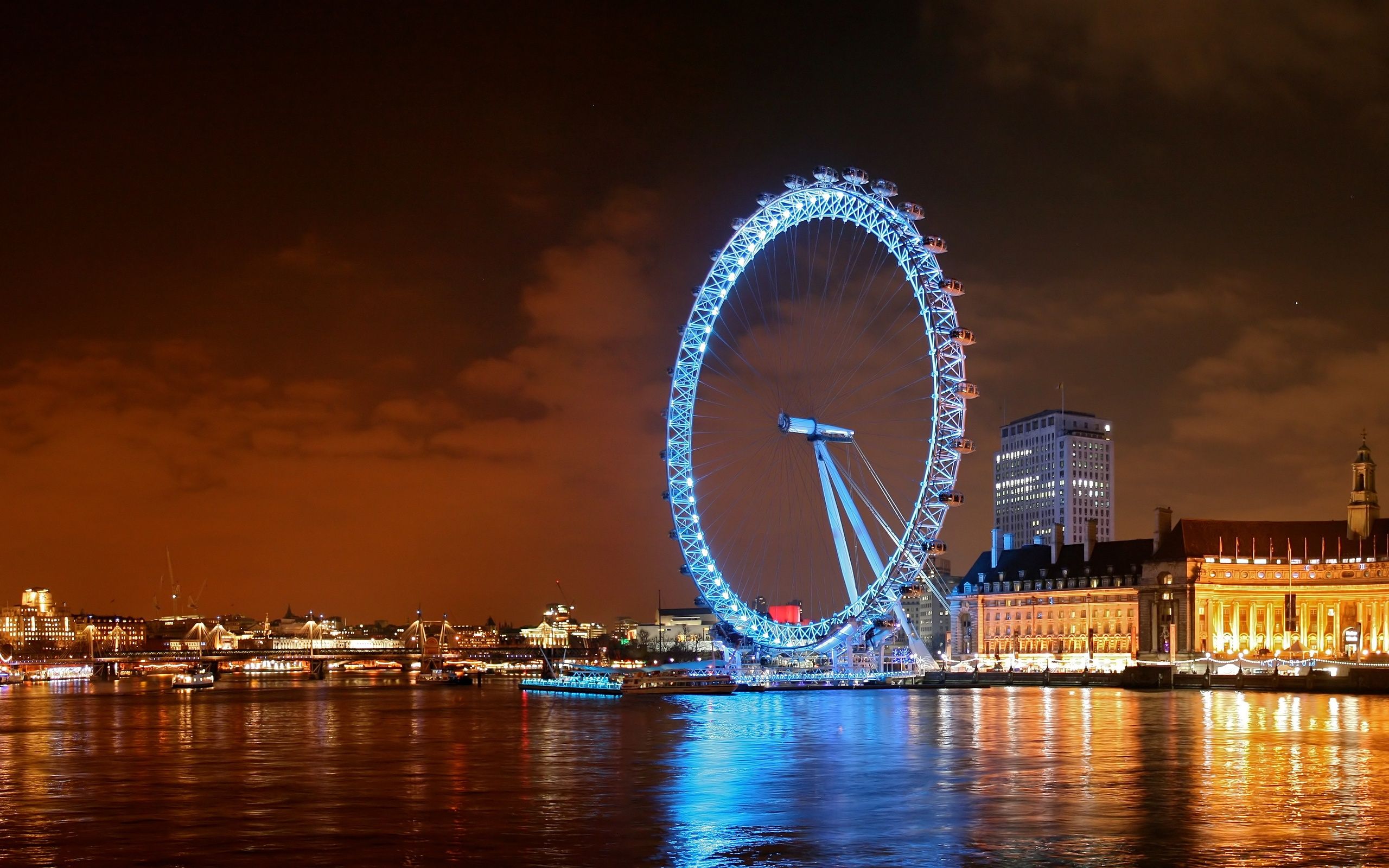 London Eye At Night Wallpaper