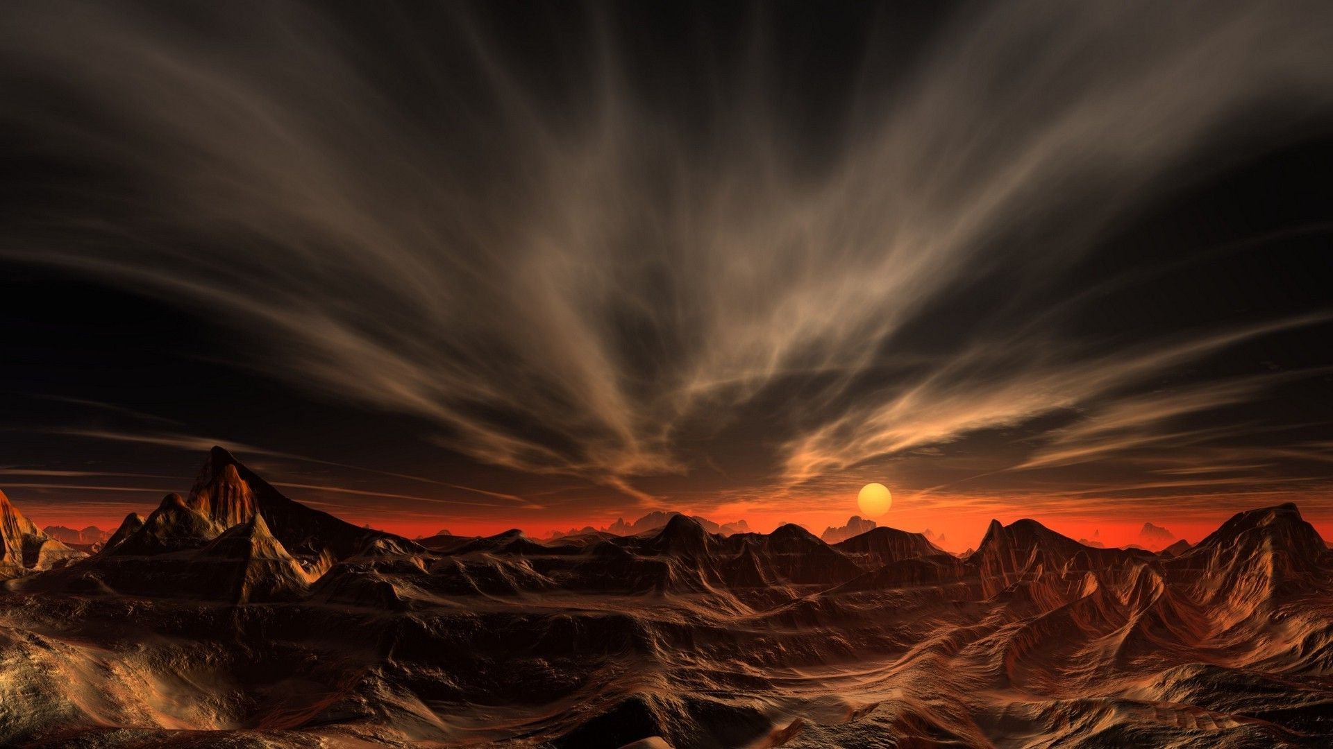 landscape, Nature, Mountain, Desert, Sunset, Clouds, Sky, Red, Erosion Wallpaper HD / Desktop and Mobile Background