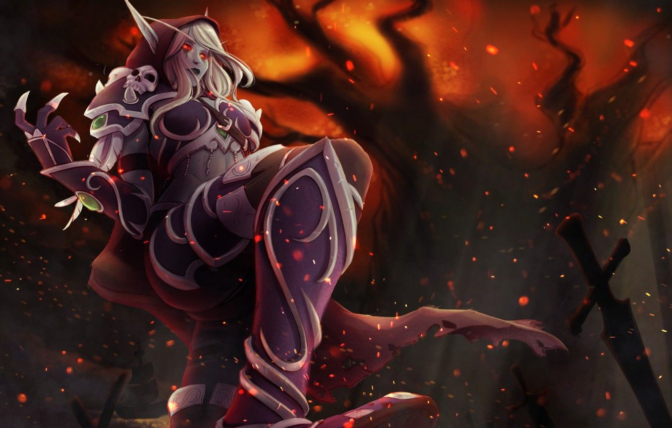 Wallpaper WOW, Blizzard, Art, World of WarCraft, WarCraft, Silvana