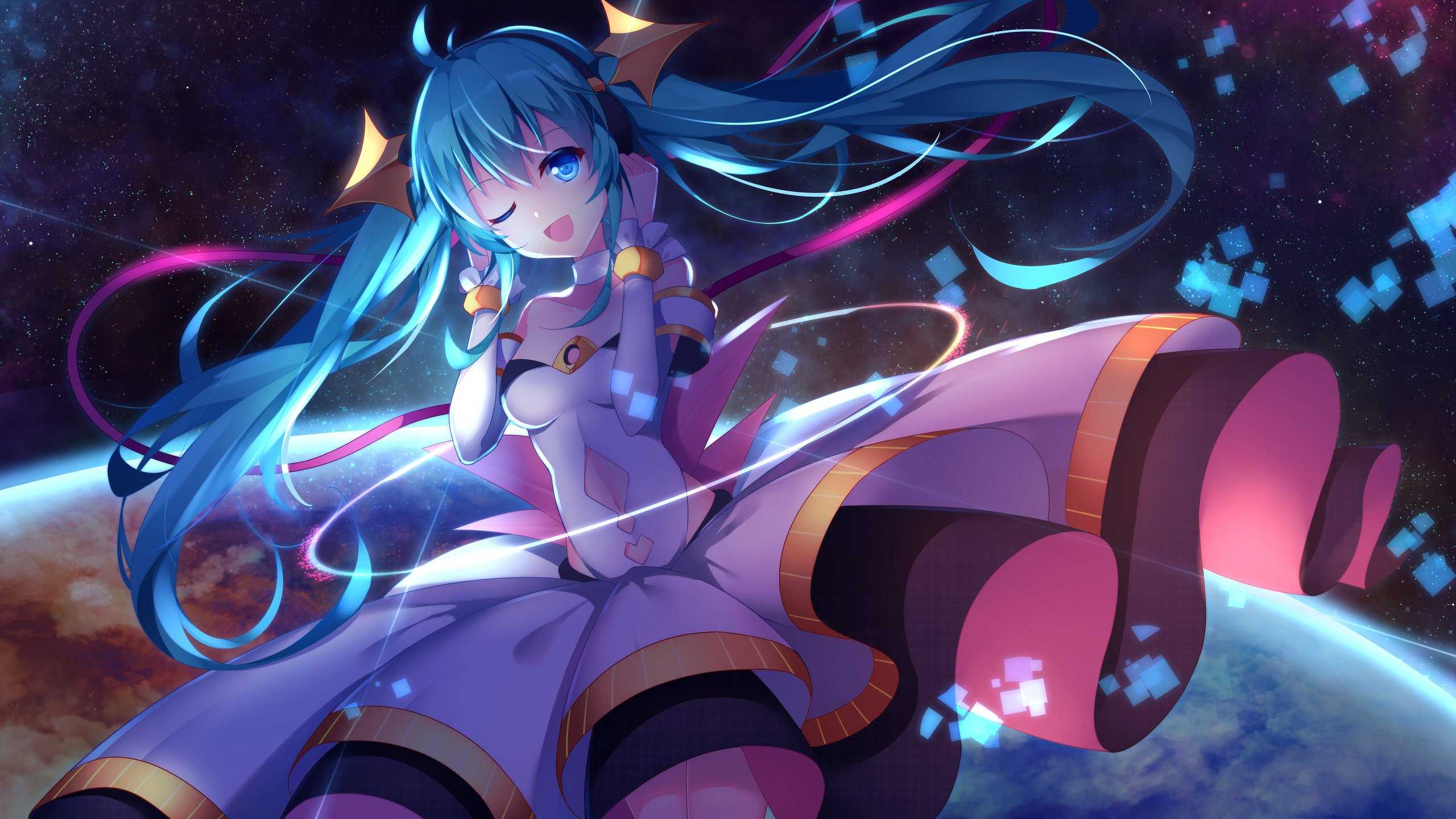 Hatsune Miku 5K HD Wallpaper (2560x1440)