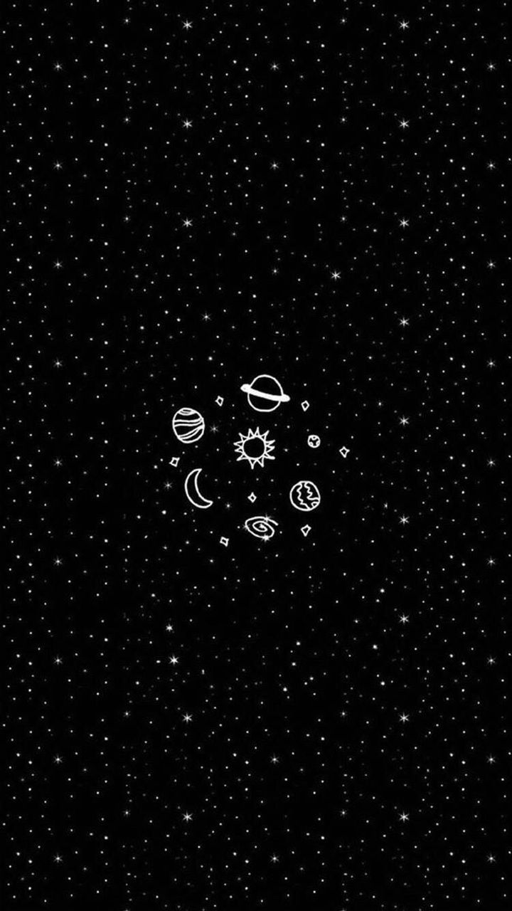 I love these doodle minimalist space wallpaper❤️